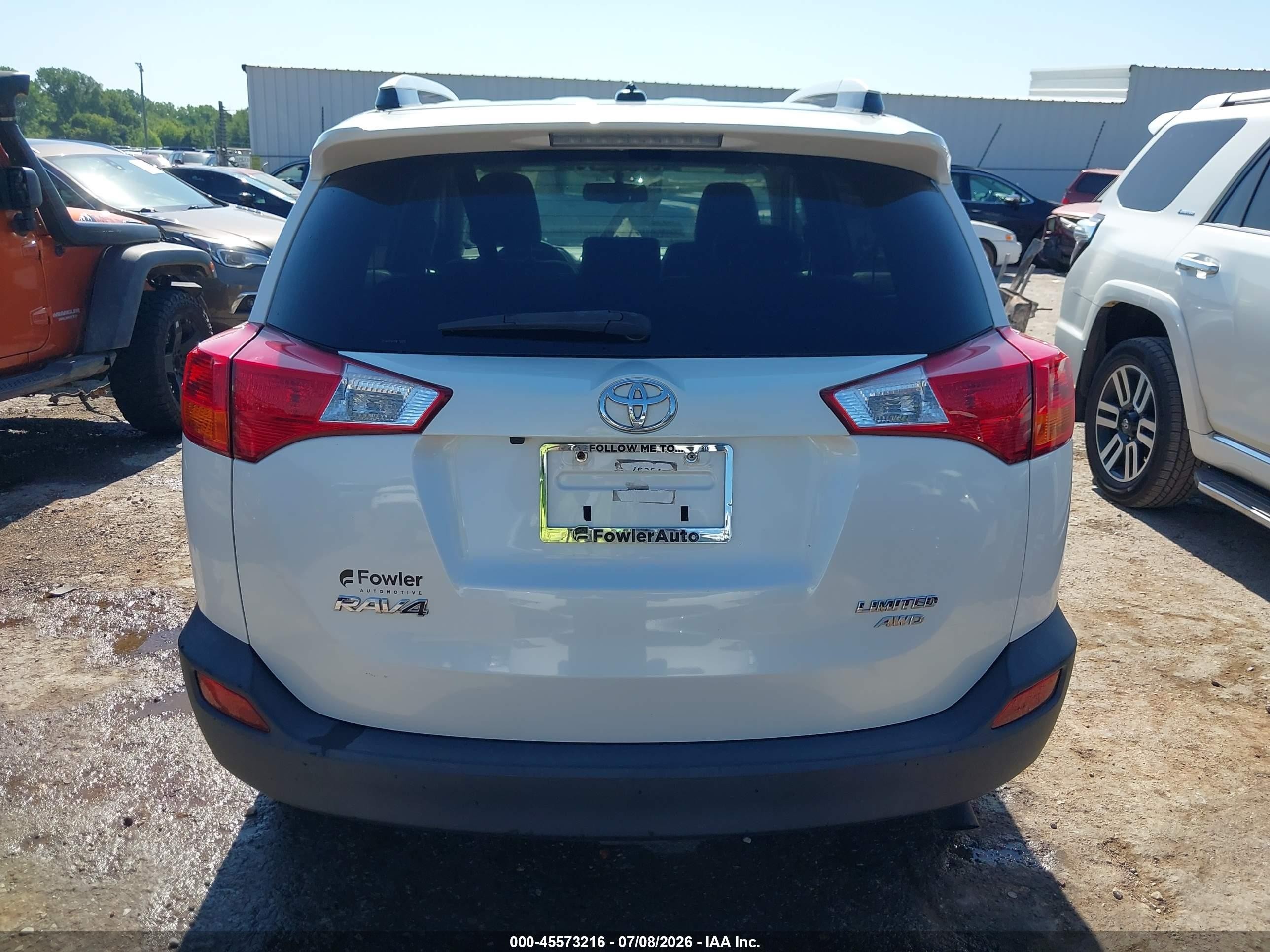 2015 Toyota Rav4 Limited White vin: 2T3DFREV7FW400425