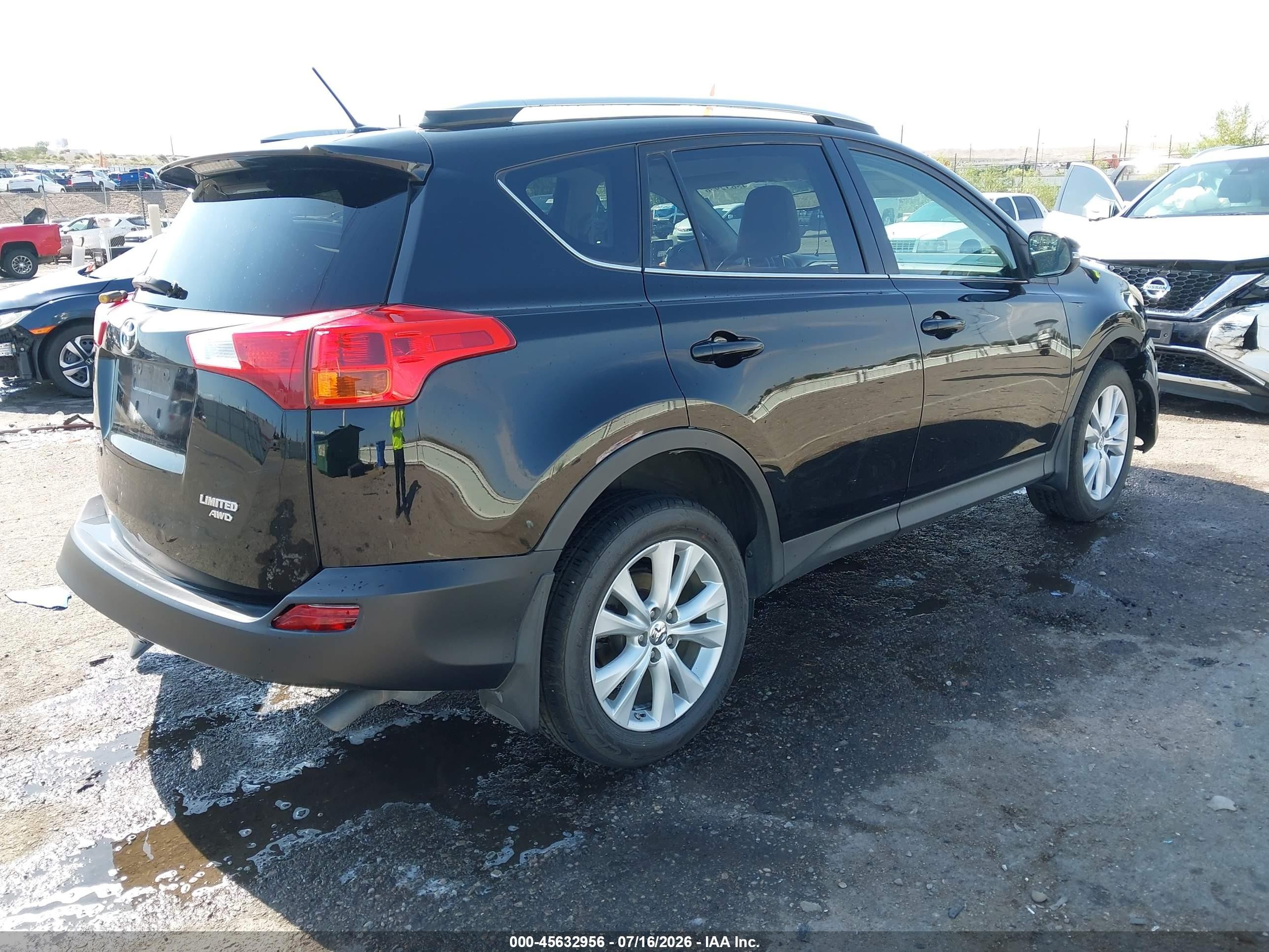 2013 Toyota Rav4 Limited Black vin: 2T3DFREV8DW019308