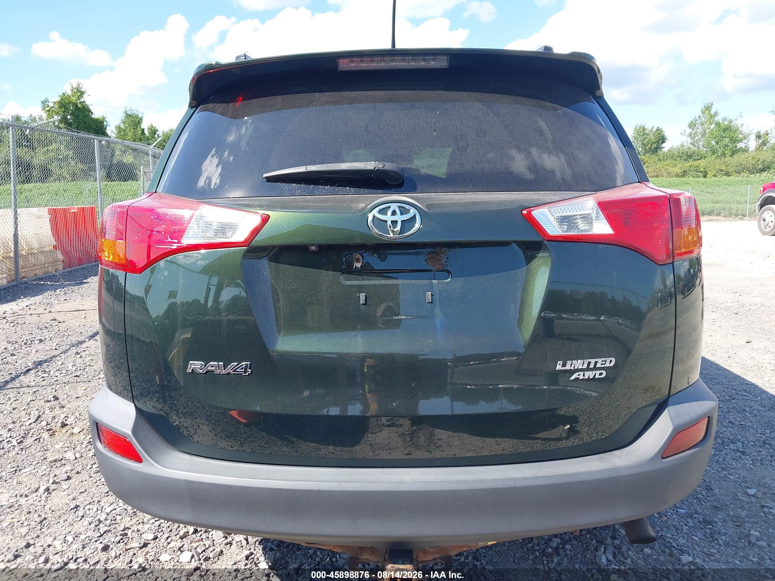 2013 Toyota Rav4 Limited Green vin: 2T3DFREV8DW078732