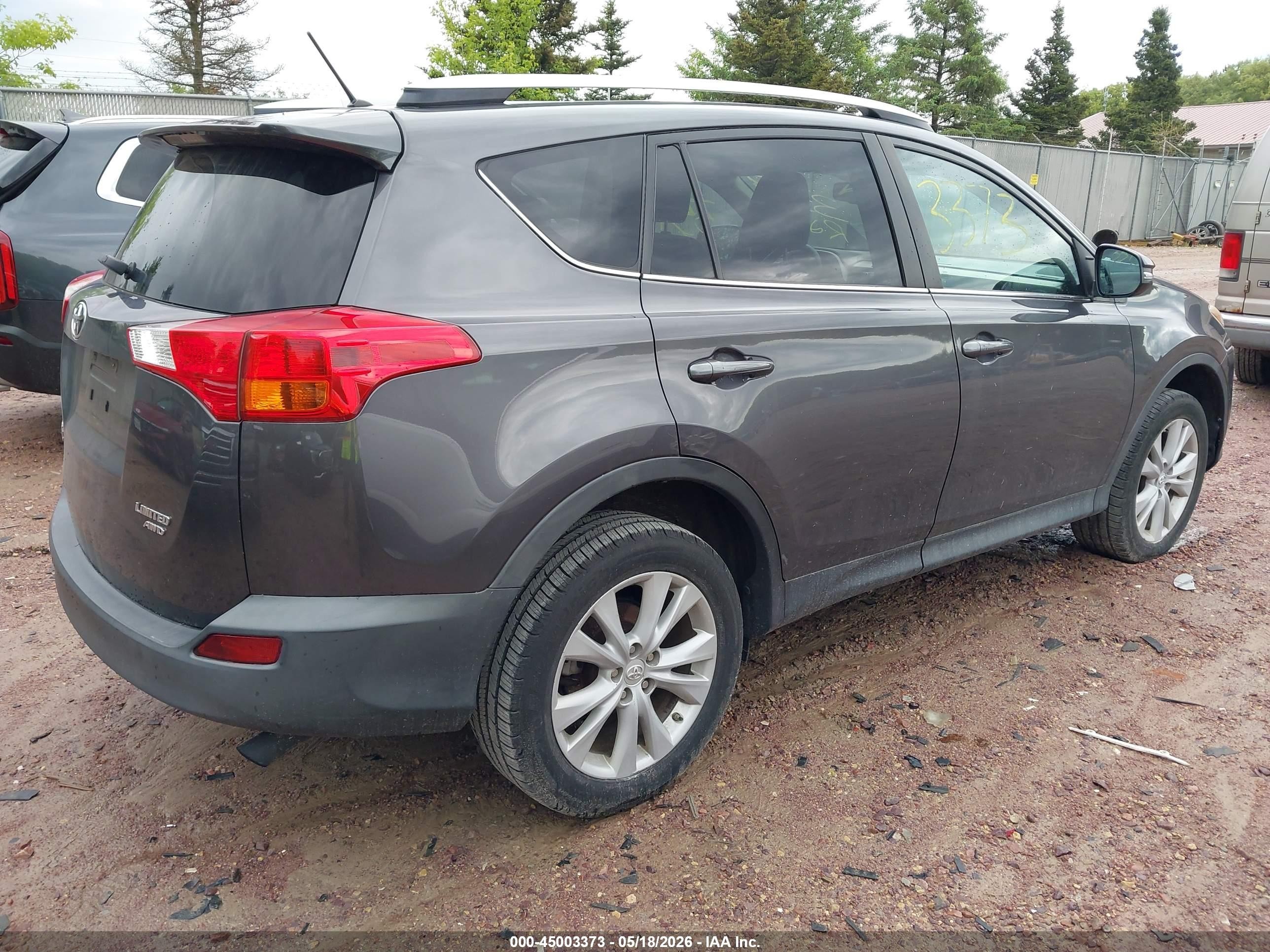 2013 Toyota Rav4 Limited Gray vin: 2T3DFREV8DW090444