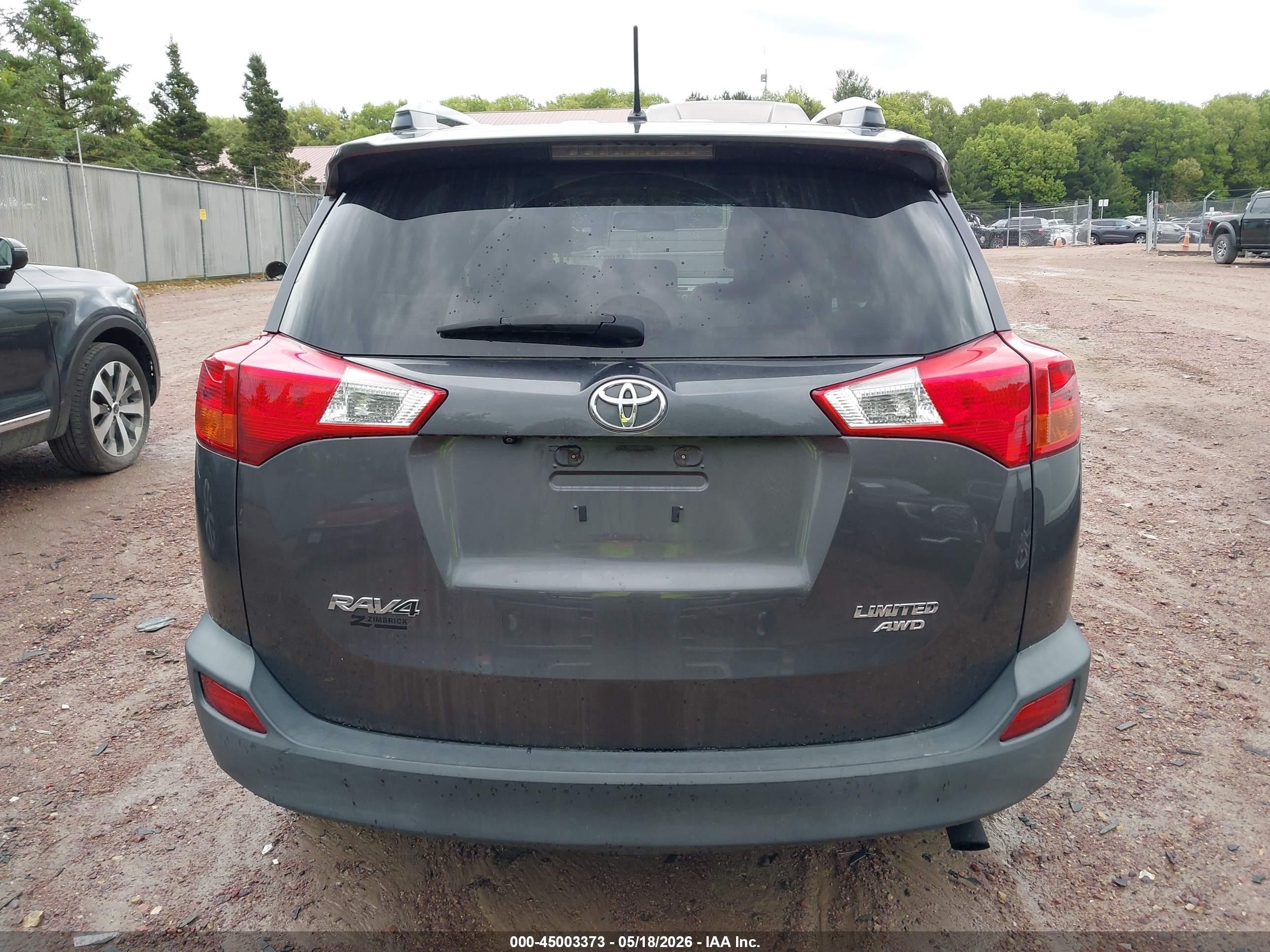 2013 Toyota Rav4 Limited Gray vin: 2T3DFREV8DW090444