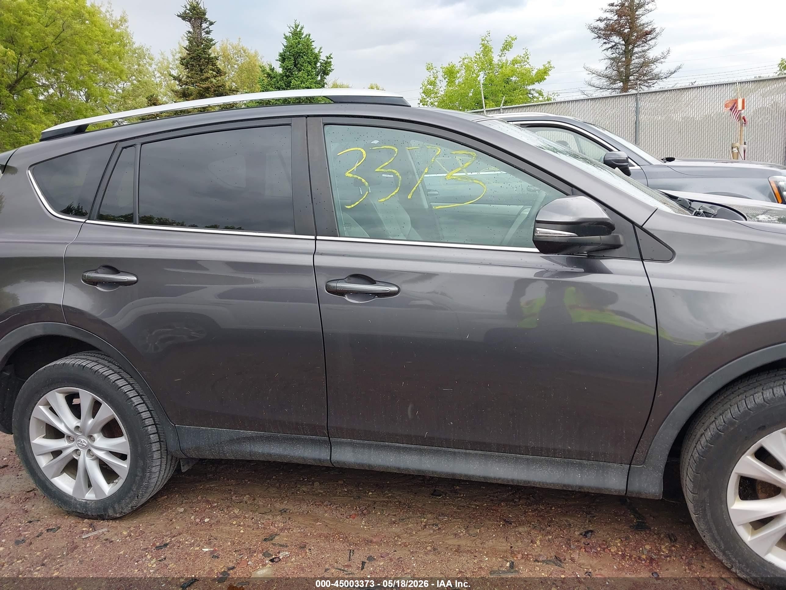 2013 Toyota Rav4 Limited Gray vin: 2T3DFREV8DW090444
