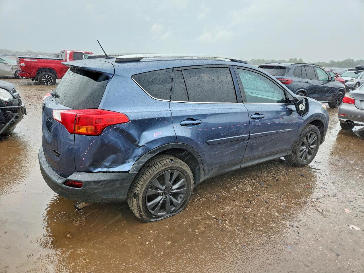 2013 Toyota Rav4 Limited Blue vin: 2T3DFREV8DW097622