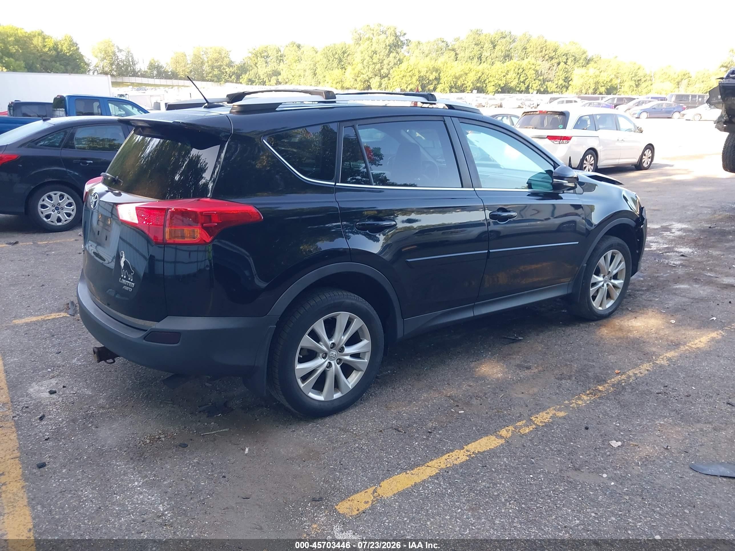 2013 Toyota Rav4 Limited Black vin: 2T3DFREV8DW119747