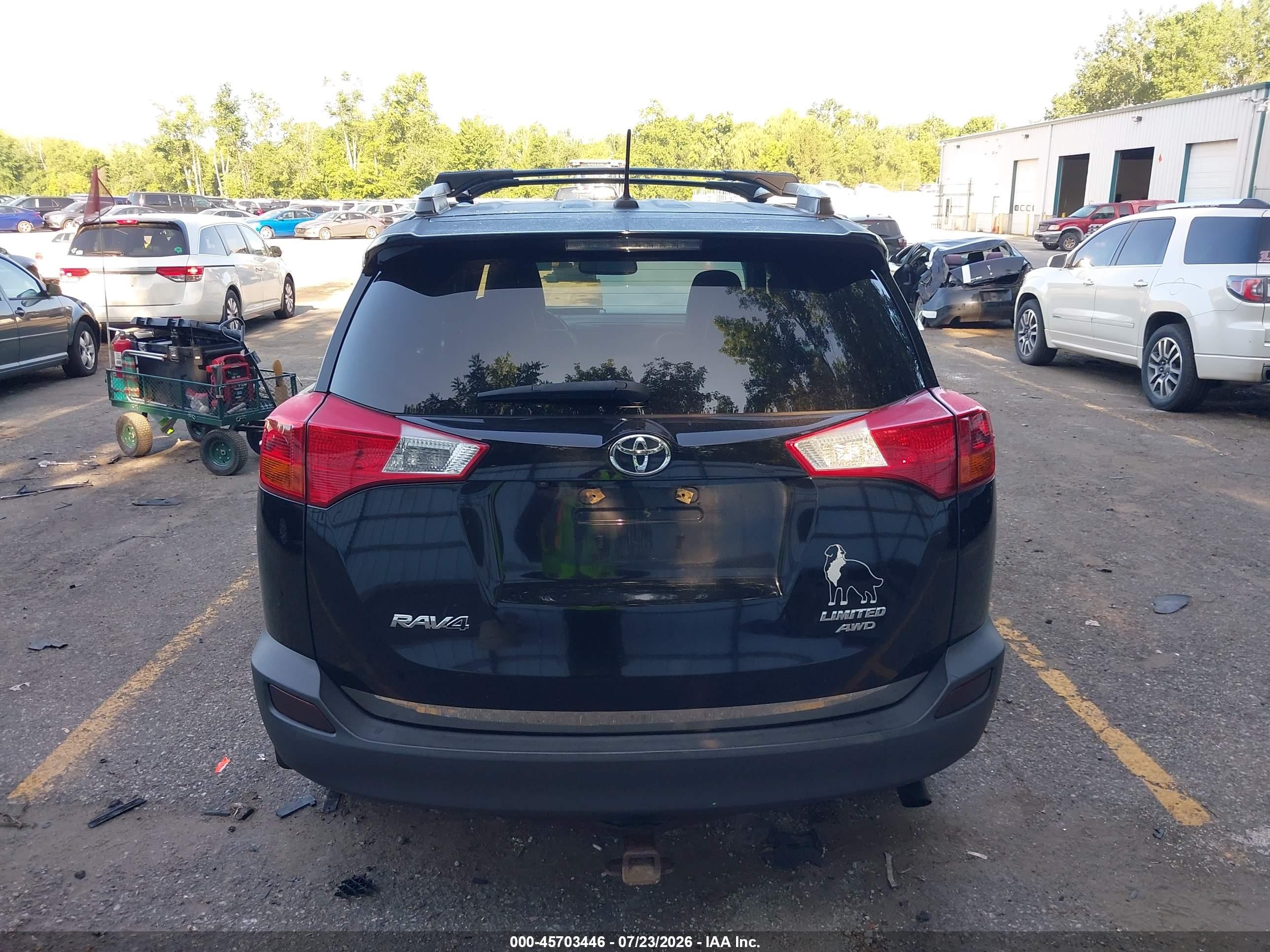 2013 Toyota Rav4 Limited Black vin: 2T3DFREV8DW119747
