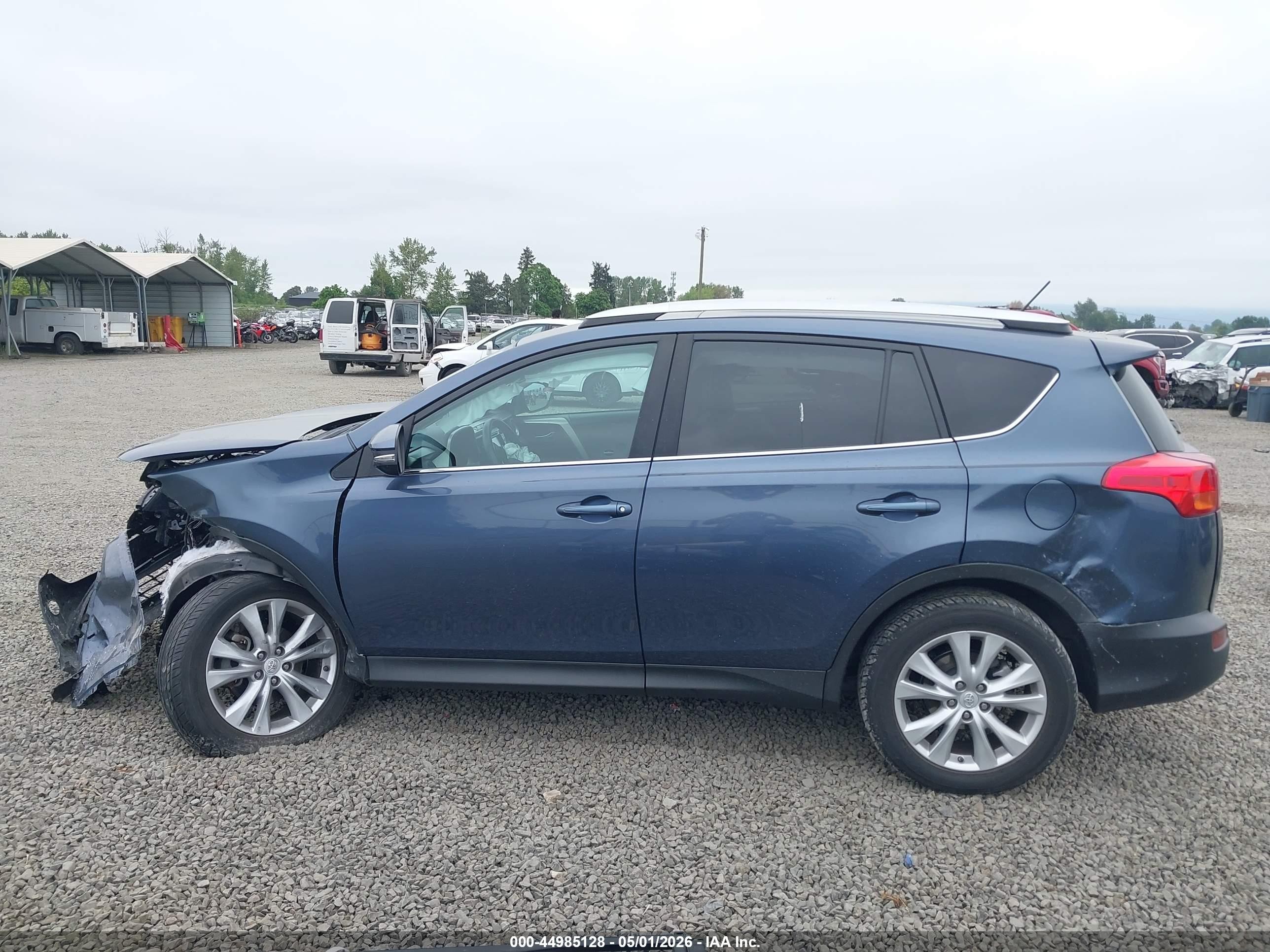 2014 Toyota Rav4 Limited Синий vin: 2T3DFREV8EW126330