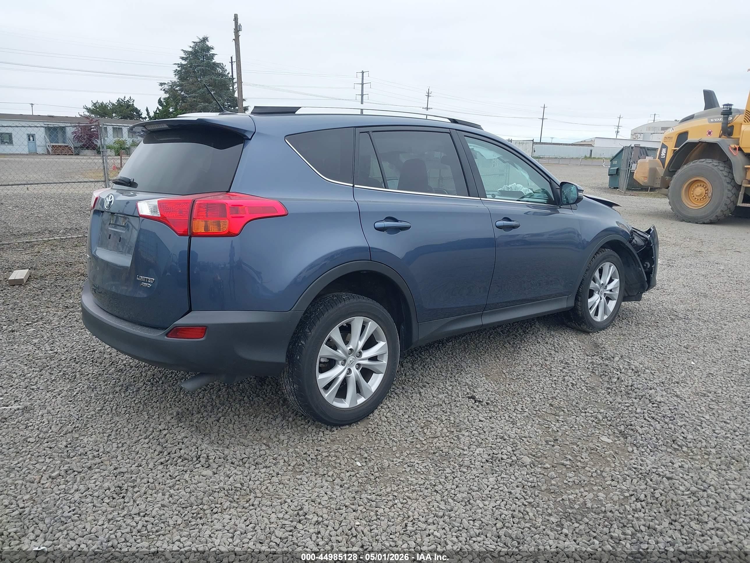 2014 Toyota Rav4 Limited Синий vin: 2T3DFREV8EW126330