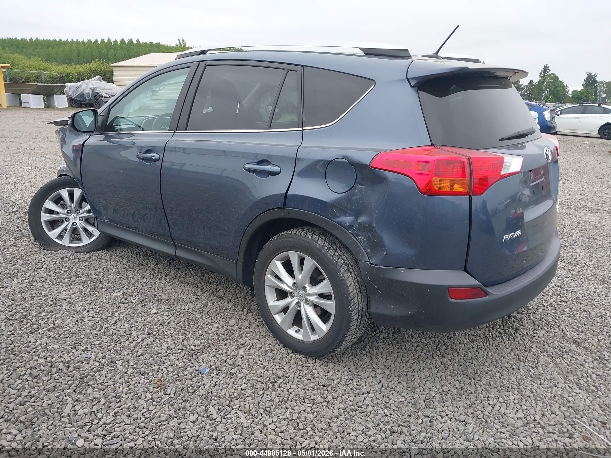 2014 Toyota Rav4 Limited Синий vin: 2T3DFREV8EW126330