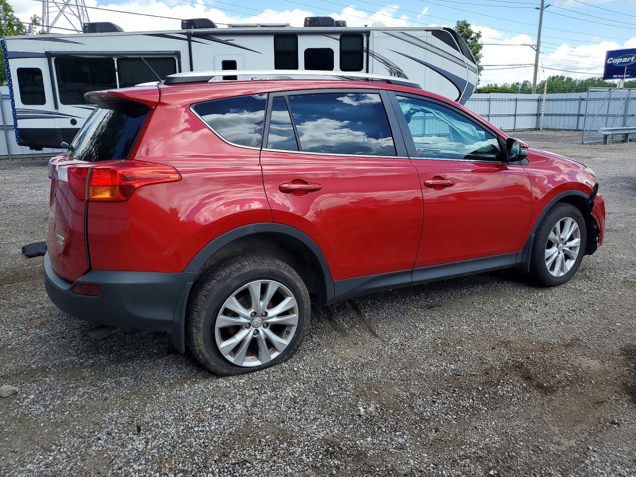 2014 Toyota Rav4 Limited Red vin: 2T3DFREV8EW165399