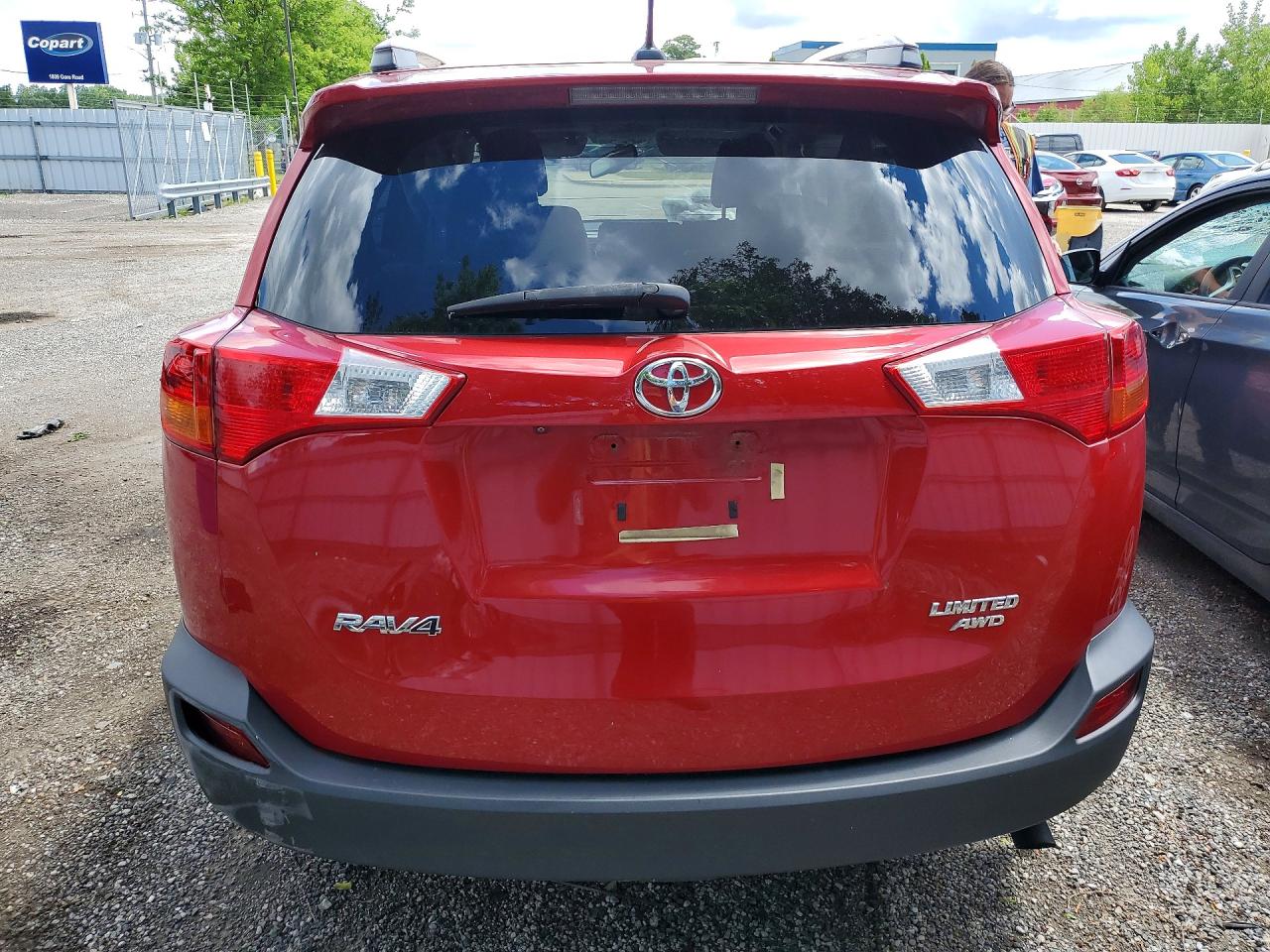 2014 Toyota Rav4 Limited Red vin: 2T3DFREV8EW165399