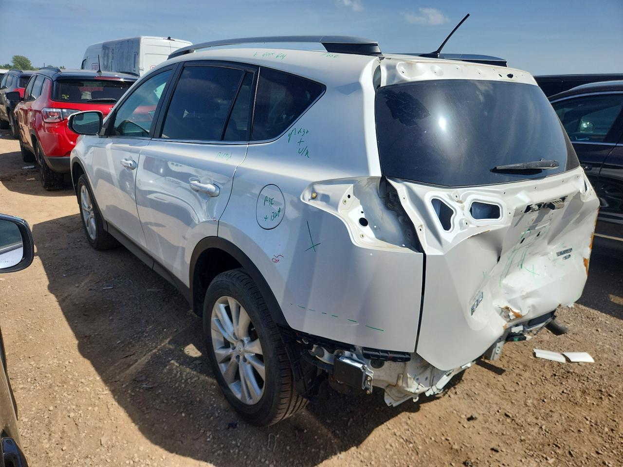 2014 Toyota Rav4 Limited White vin: 2T3DFREV8EW169646