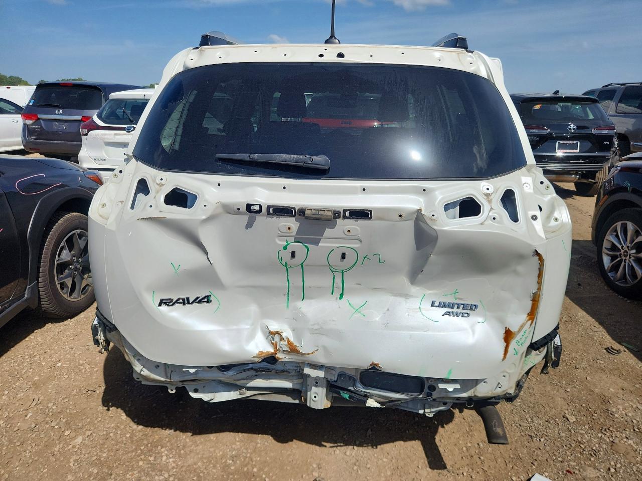 2014 Toyota Rav4 Limited White vin: 2T3DFREV8EW169646