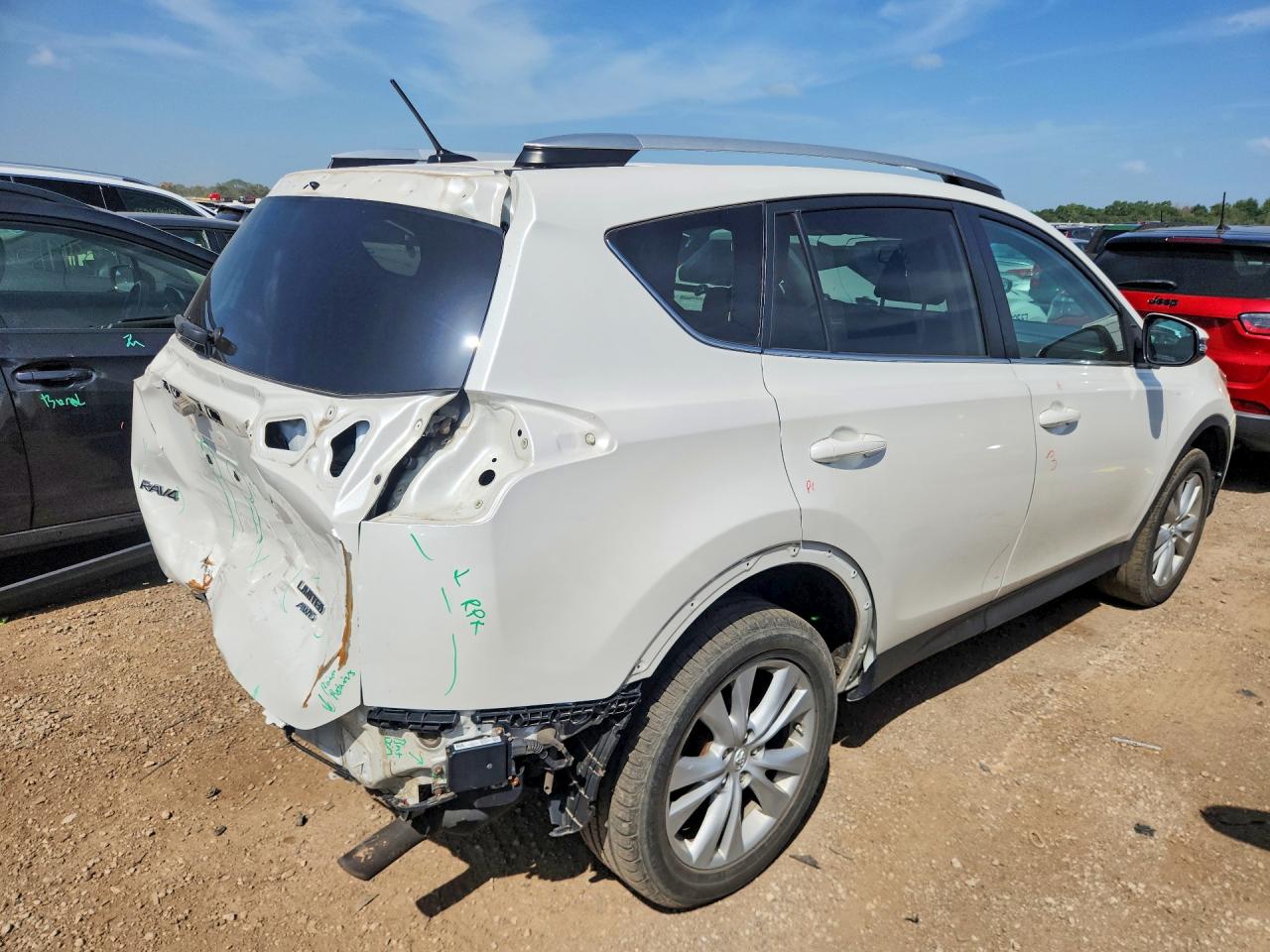 2014 Toyota Rav4 Limited White vin: 2T3DFREV8EW169646