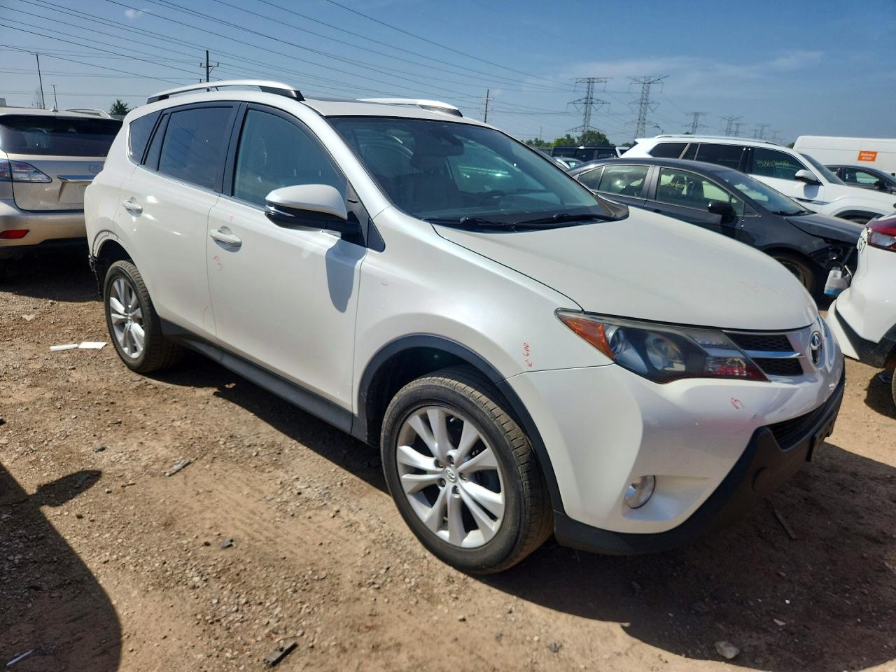 2014 Toyota Rav4 Limited White vin: 2T3DFREV8EW169646