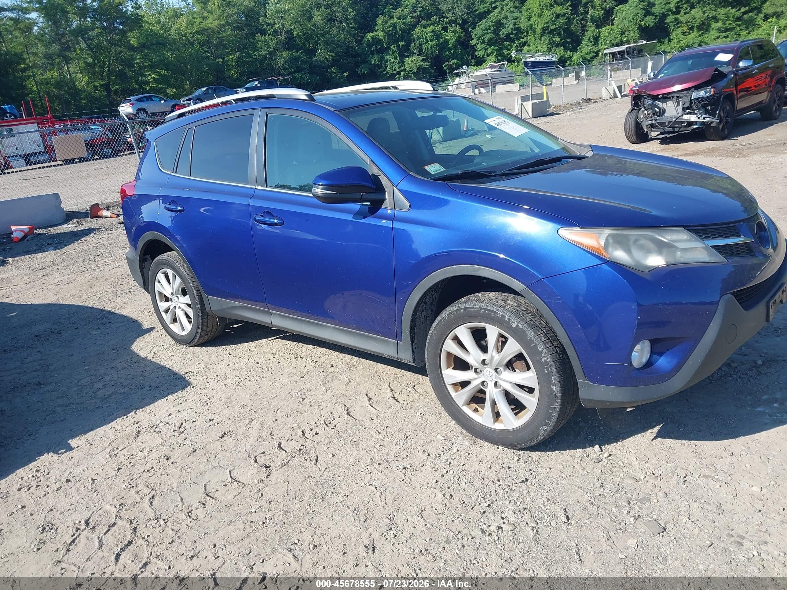 2014 Toyota Rav4 Limited Blue vin: 2T3DFREV8EW192196
