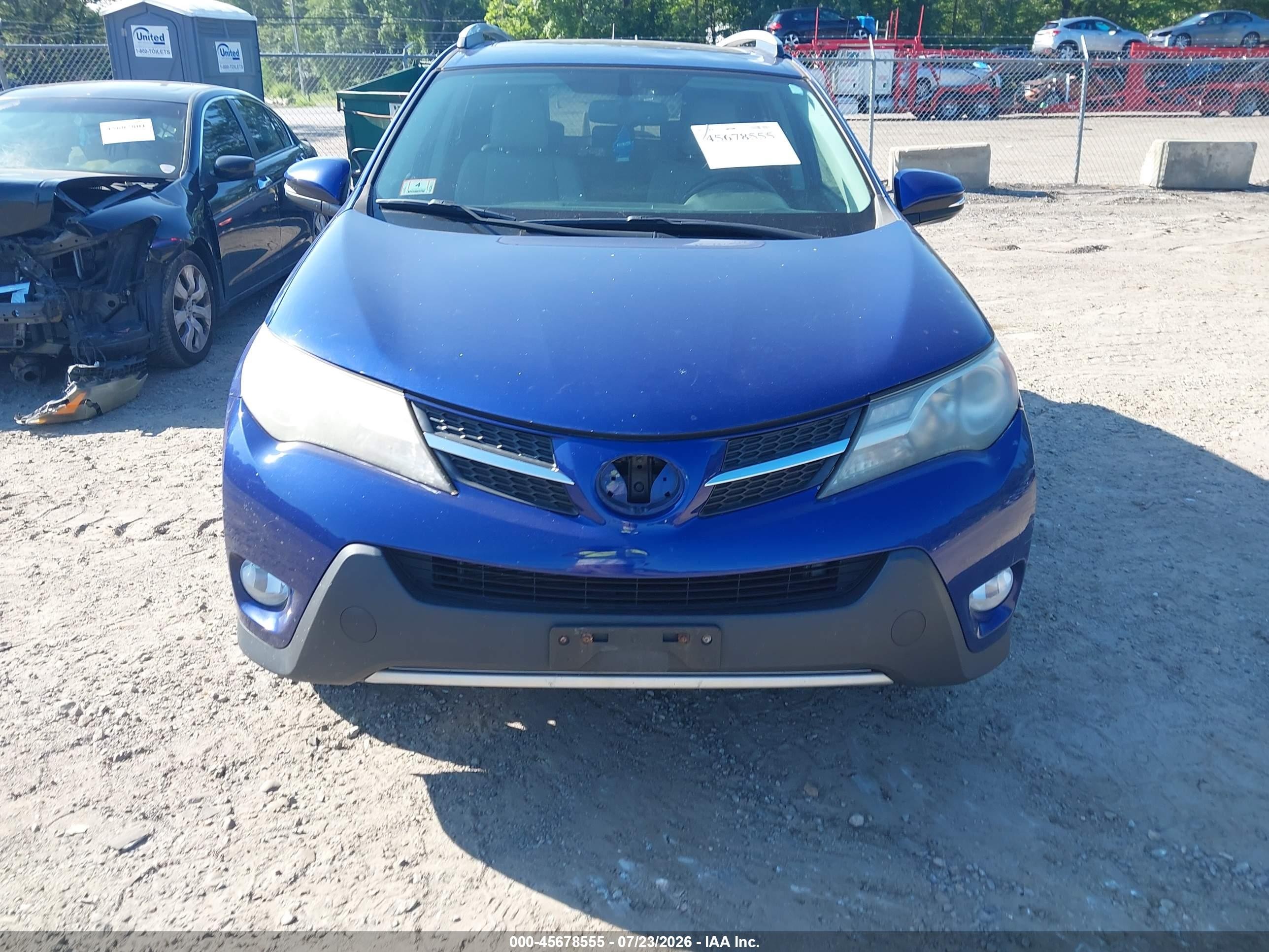 2014 Toyota Rav4 Limited Blue vin: 2T3DFREV8EW192196
