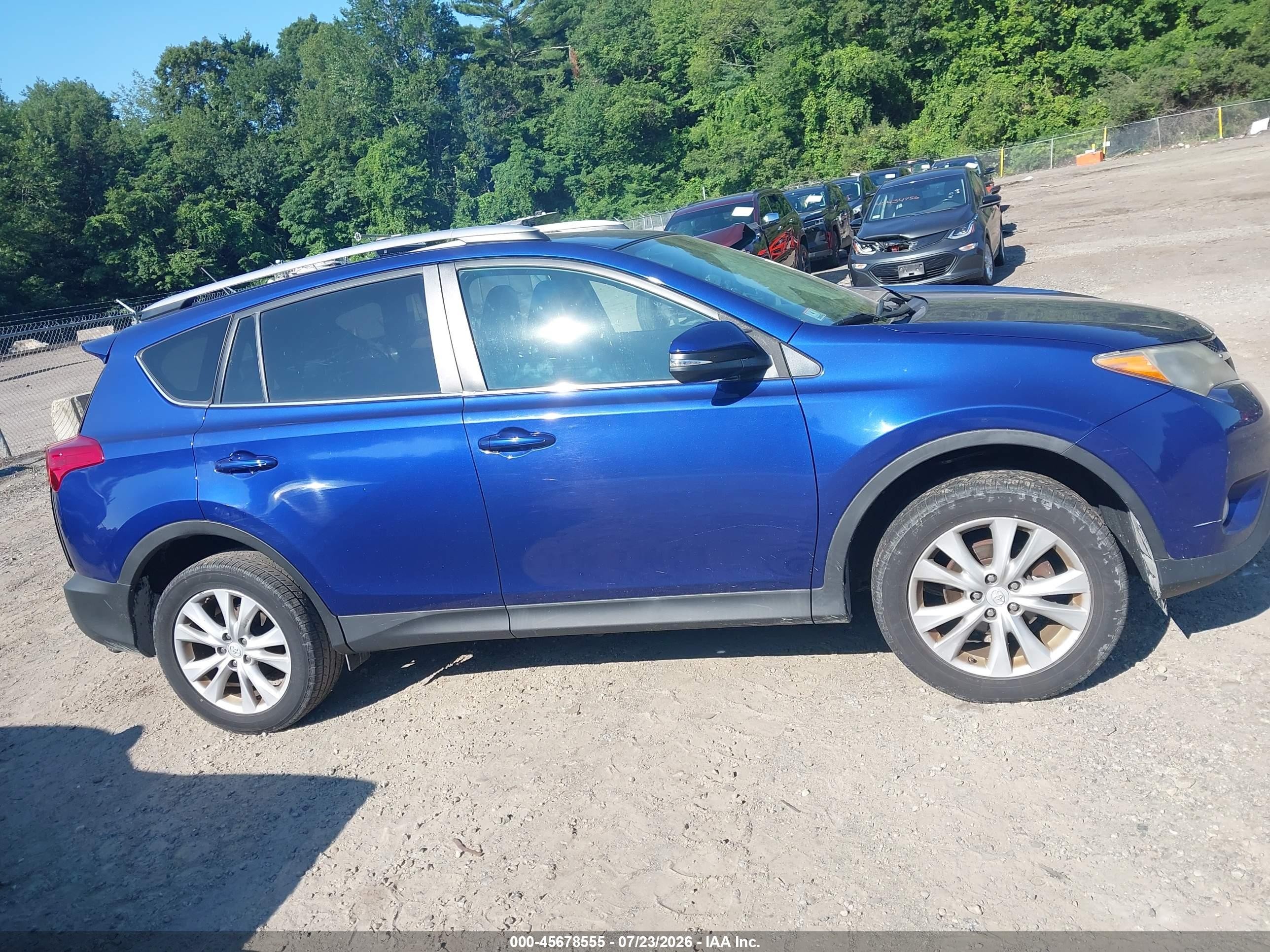2014 Toyota Rav4 Limited Blue vin: 2T3DFREV8EW192196