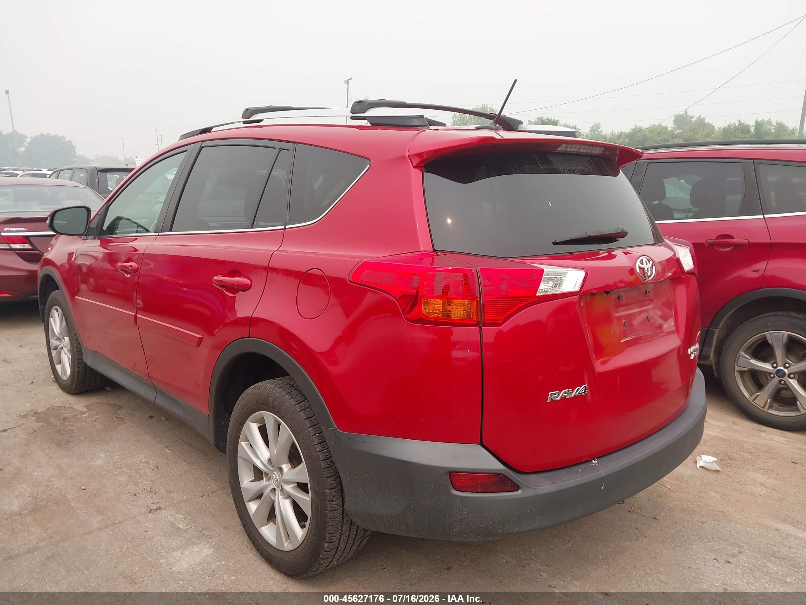 2014 Toyota Rav4 Limited Red vin: 2T3DFREV8EW220112