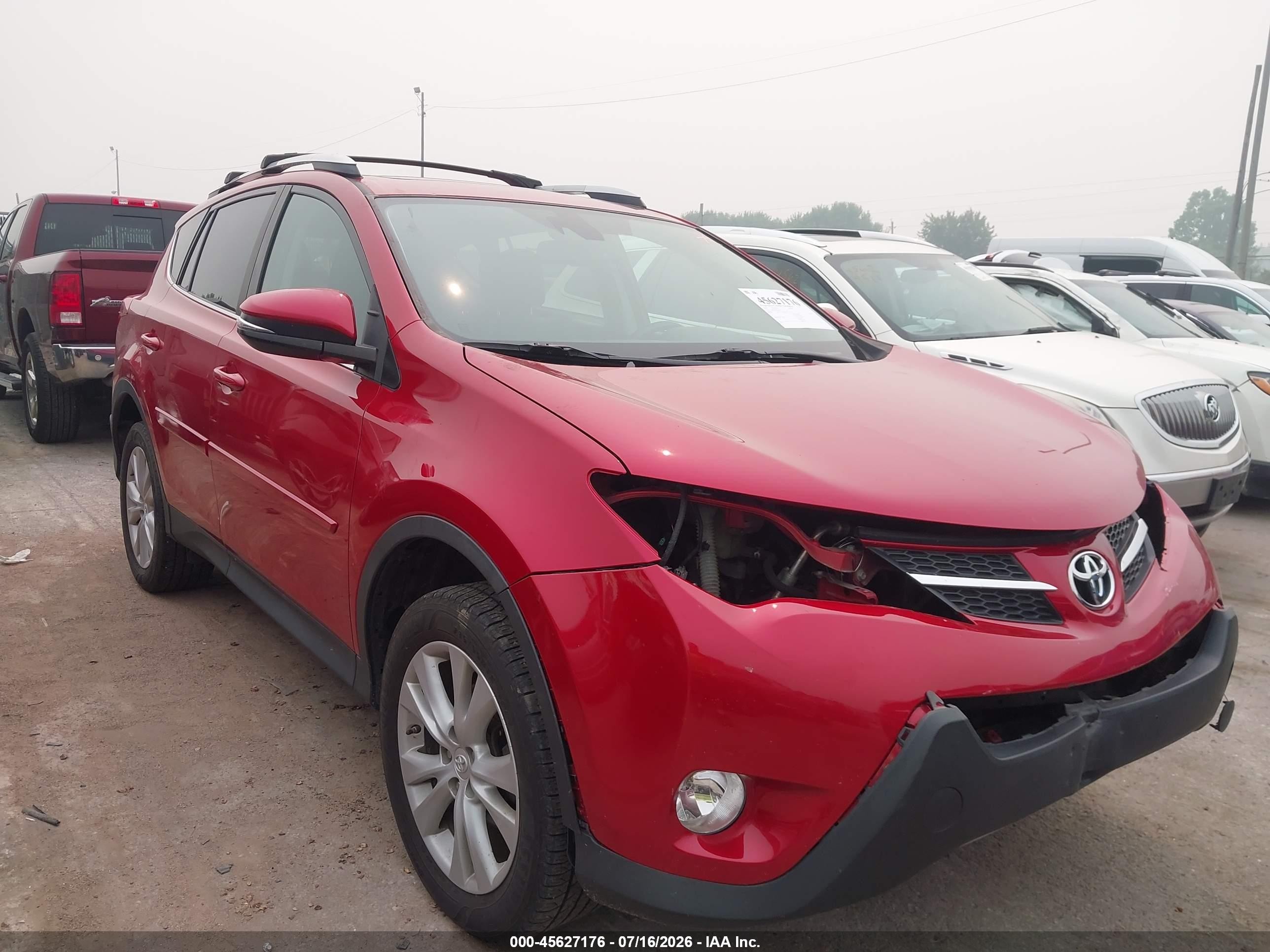 2014 Toyota Rav4 Limited Red vin: 2T3DFREV8EW220112