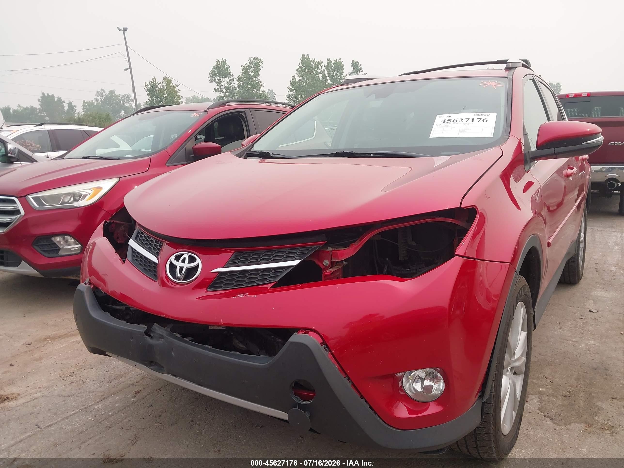 2014 Toyota Rav4 Limited Red vin: 2T3DFREV8EW220112