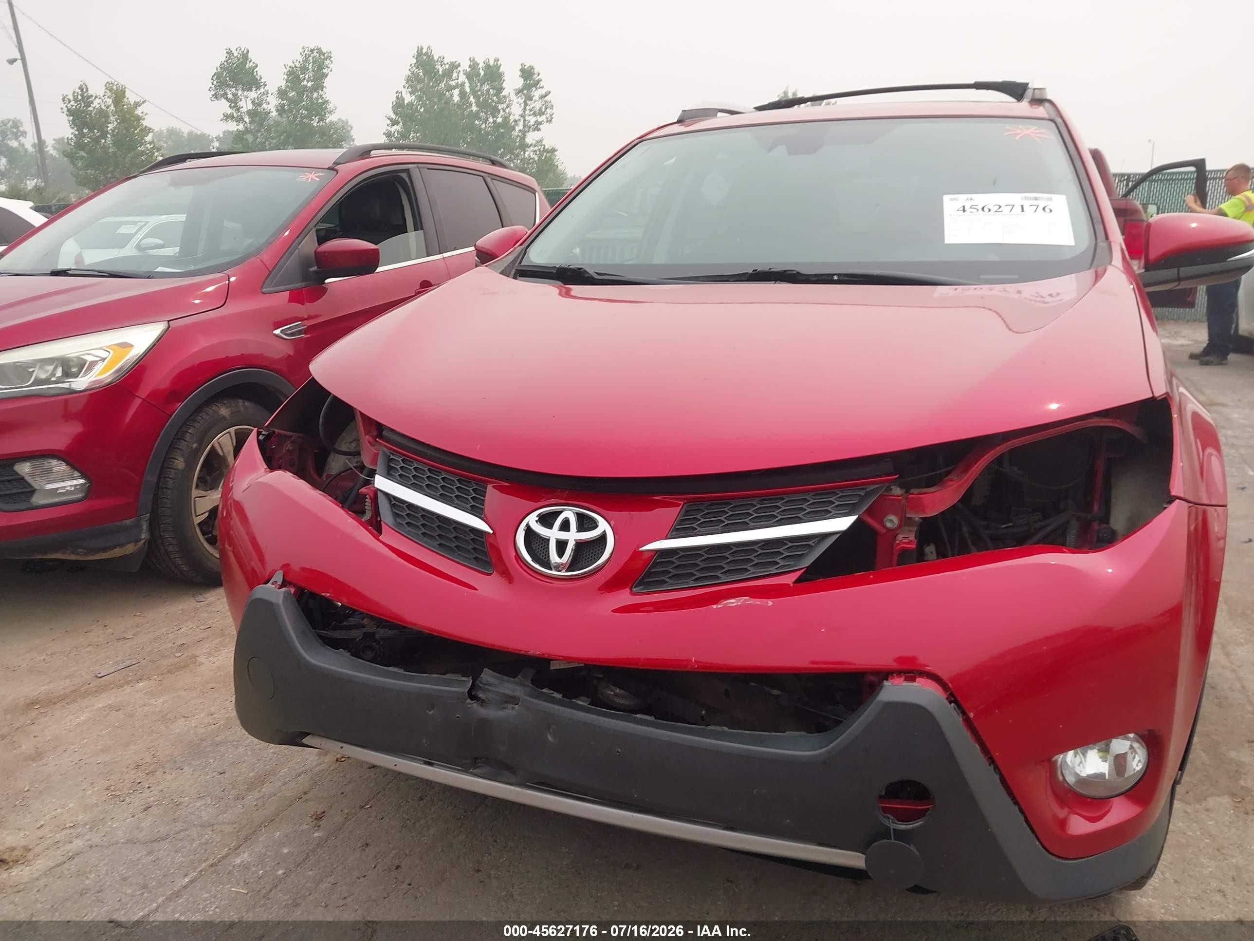 2014 Toyota Rav4 Limited Red vin: 2T3DFREV8EW220112