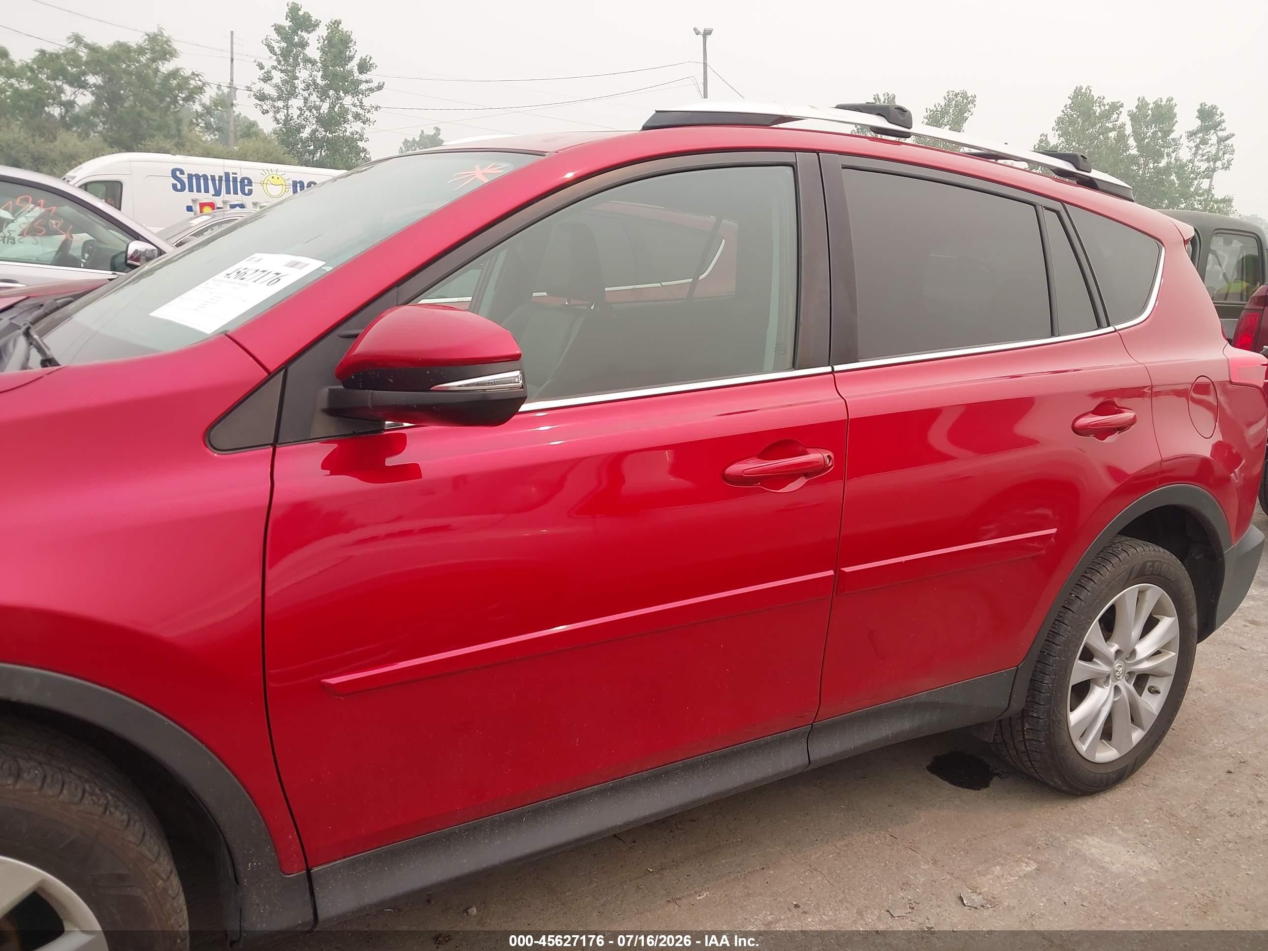 2014 Toyota Rav4 Limited Red vin: 2T3DFREV8EW220112