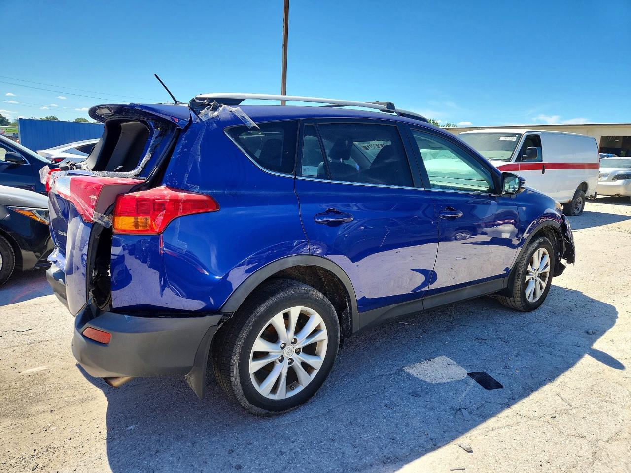 2014 Toyota Rav4 Limited Blue vin: 2T3DFREV8EW220174