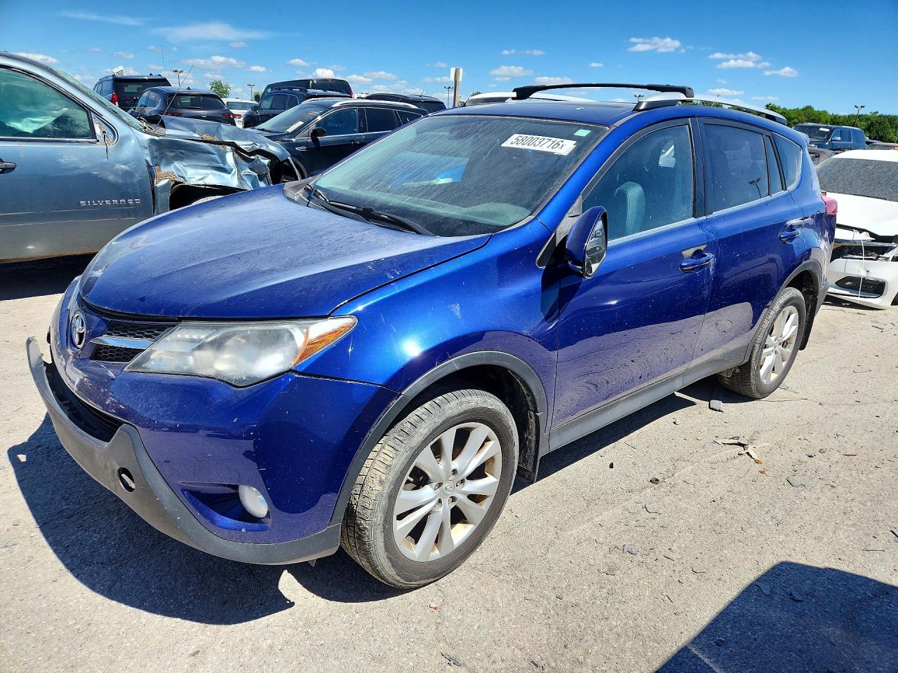 2014 Toyota Rav4 Limited Blue vin: 2T3DFREV8EW220174
