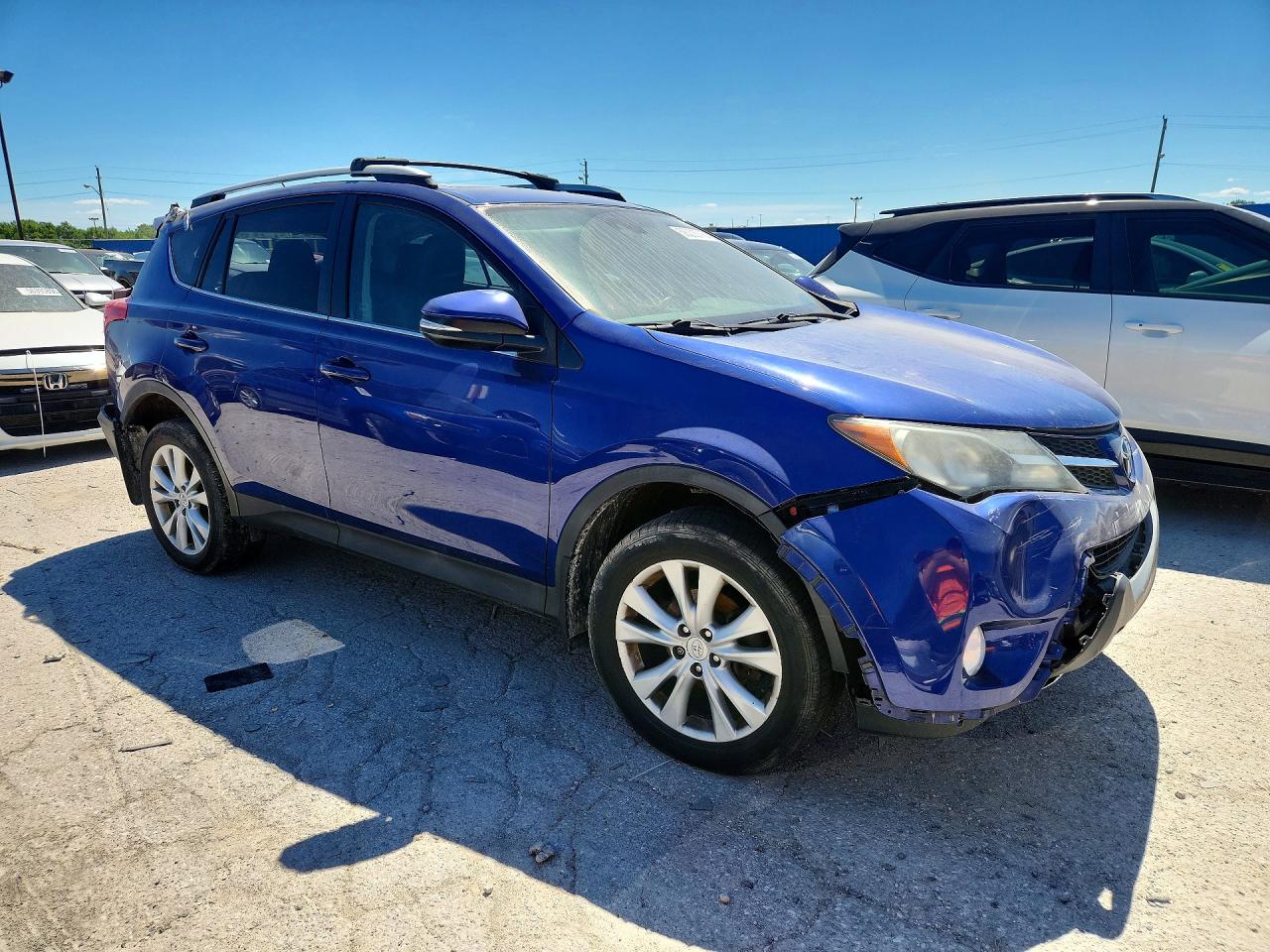 2014 Toyota Rav4 Limited Blue vin: 2T3DFREV8EW220174
