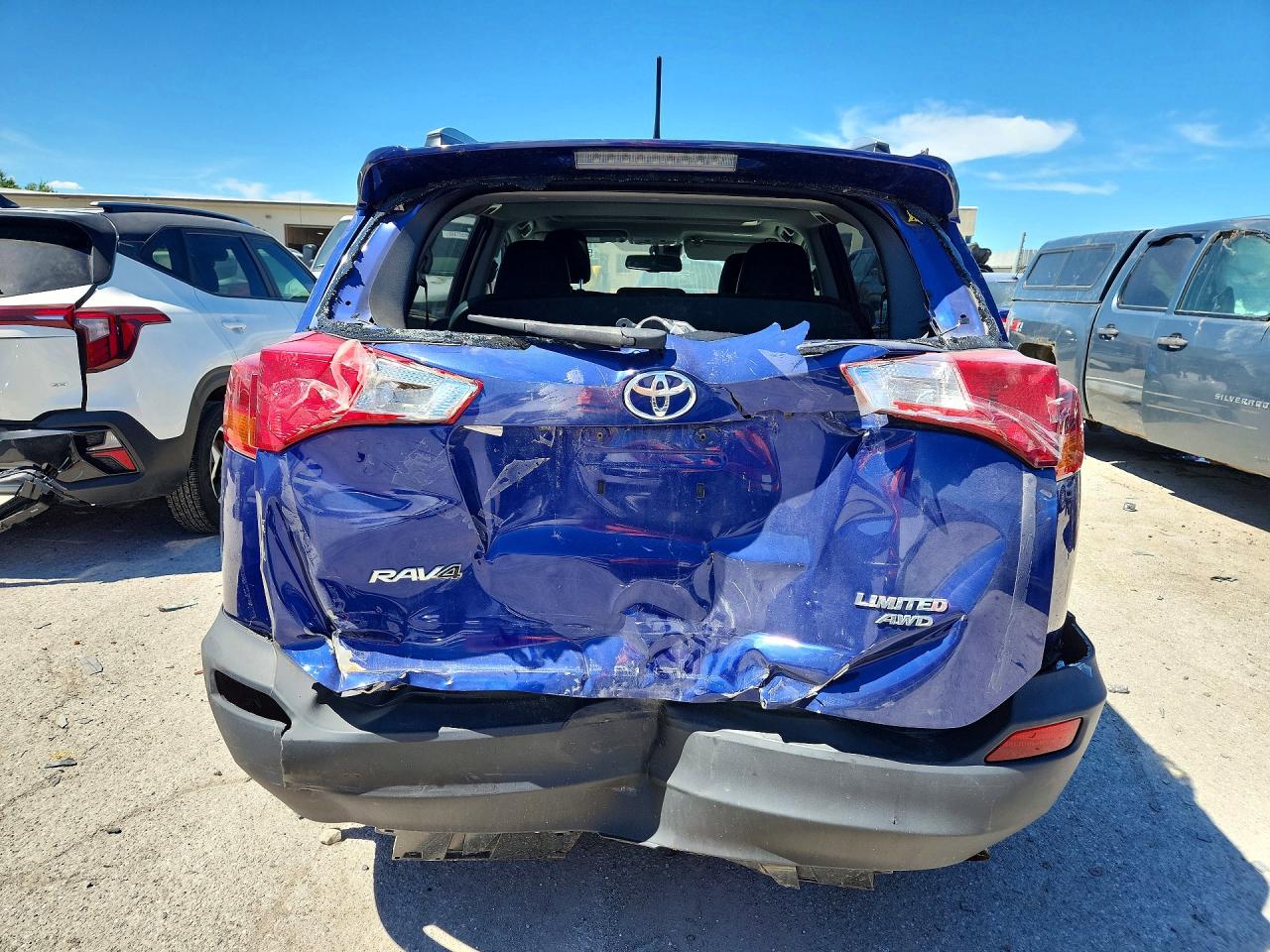2014 Toyota Rav4 Limited Blue vin: 2T3DFREV8EW220174