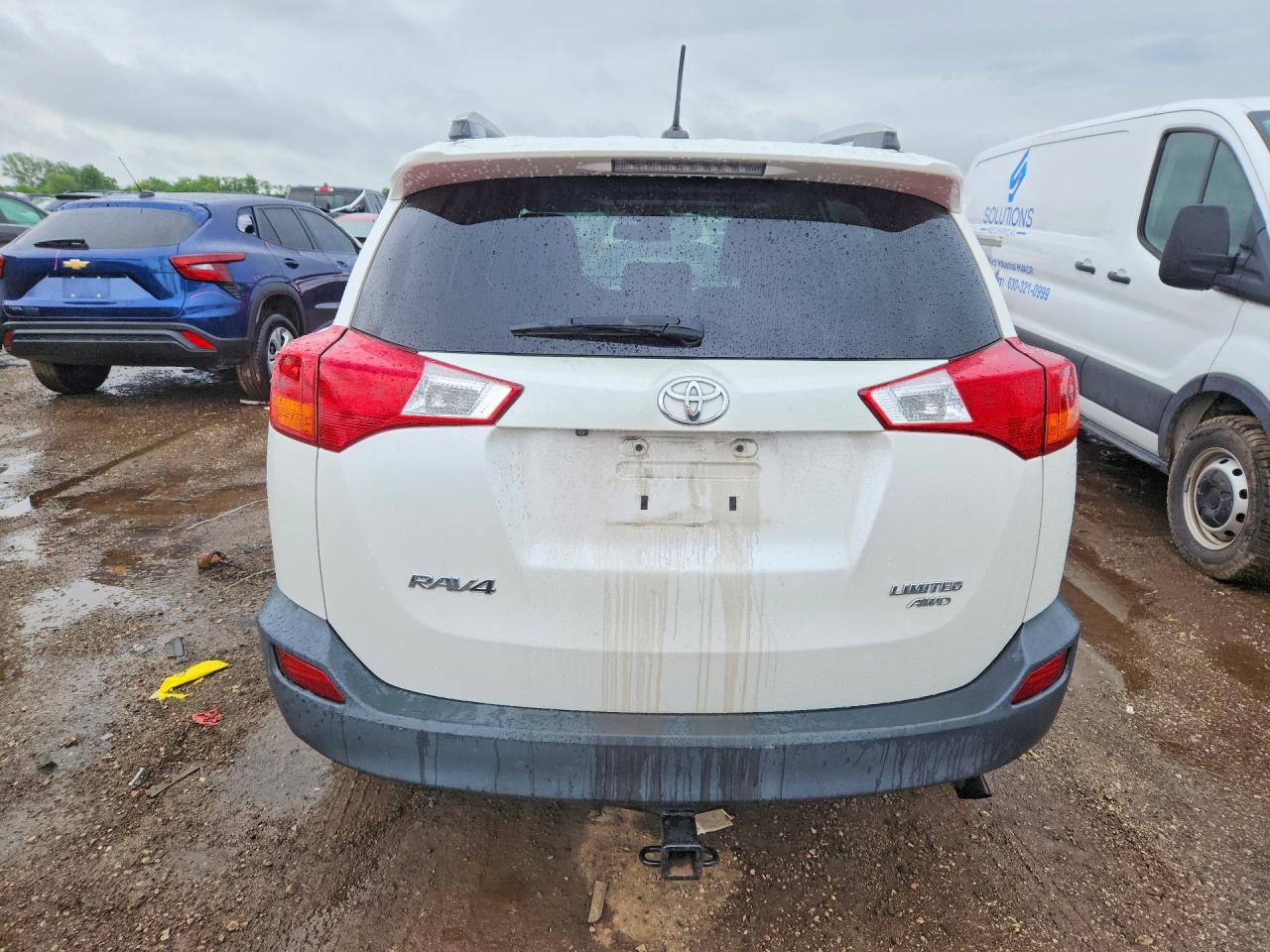 2015 Toyota Rav4 Limited White vin: 2T3DFREV8FW248154