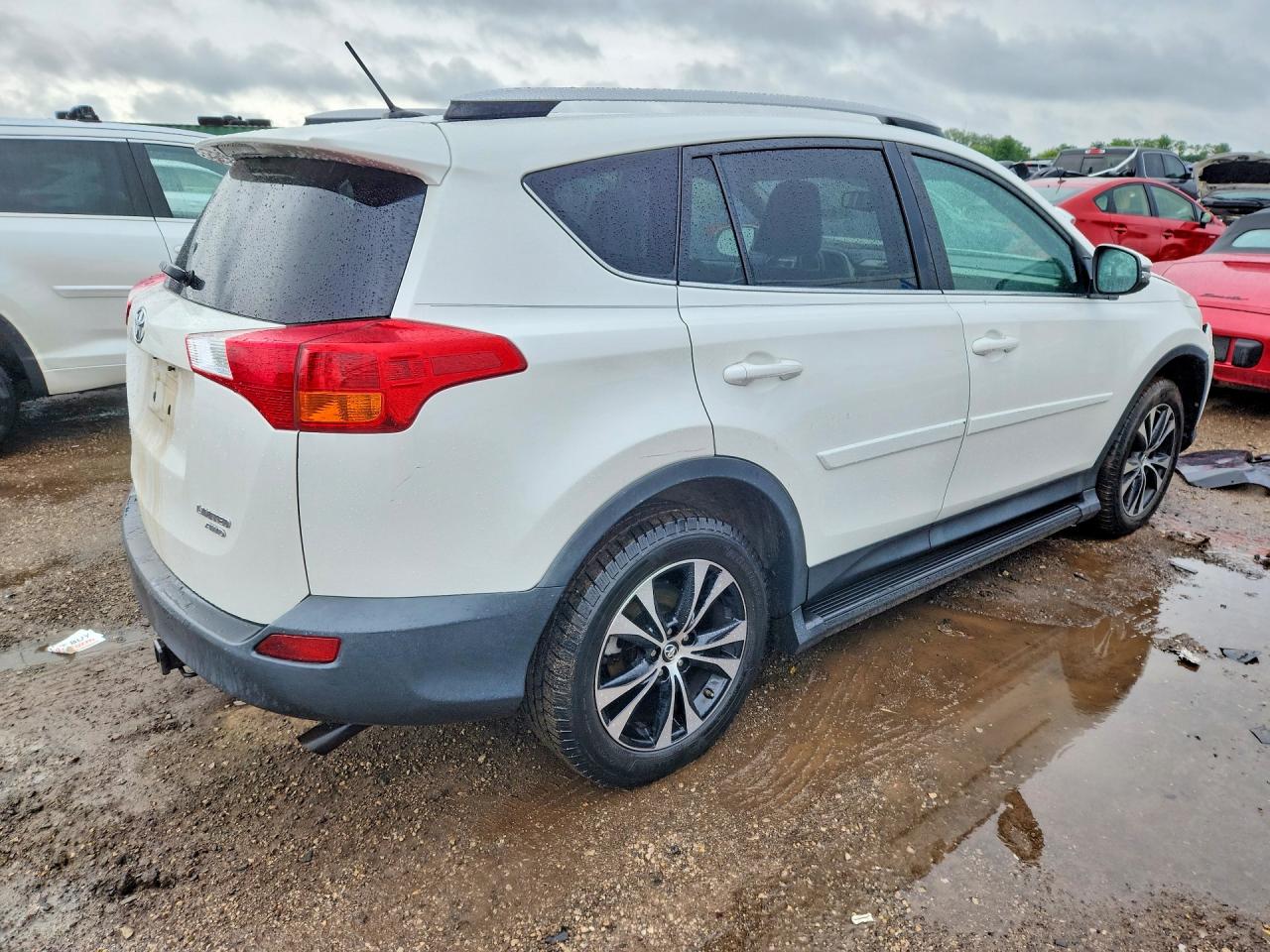2015 Toyota Rav4 Limited White vin: 2T3DFREV8FW248154