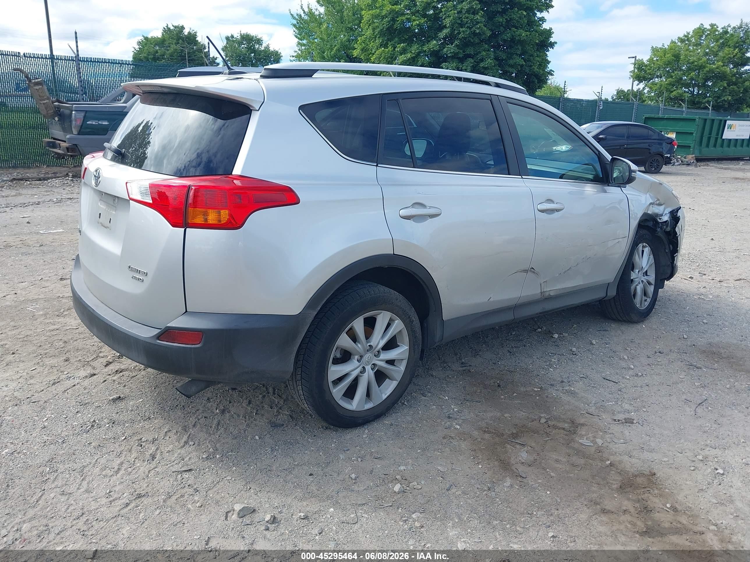 2015 Toyota Rav4 Limited Silver vin: 2T3DFREV8FW294504