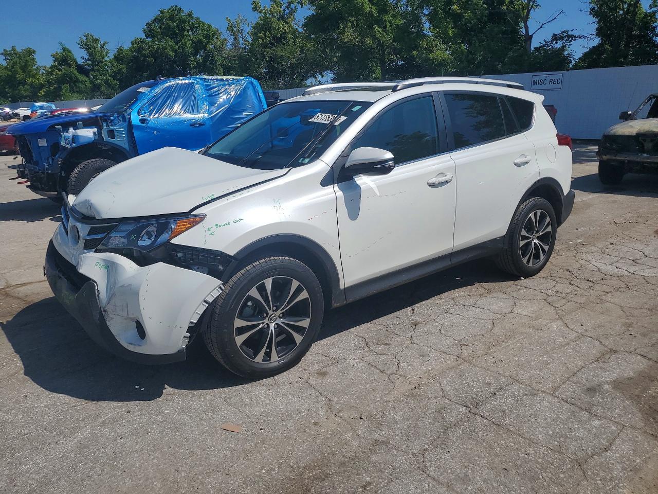 2015 Toyota Rav4 Limited Белый vin: 2T3DFREV8FW317800