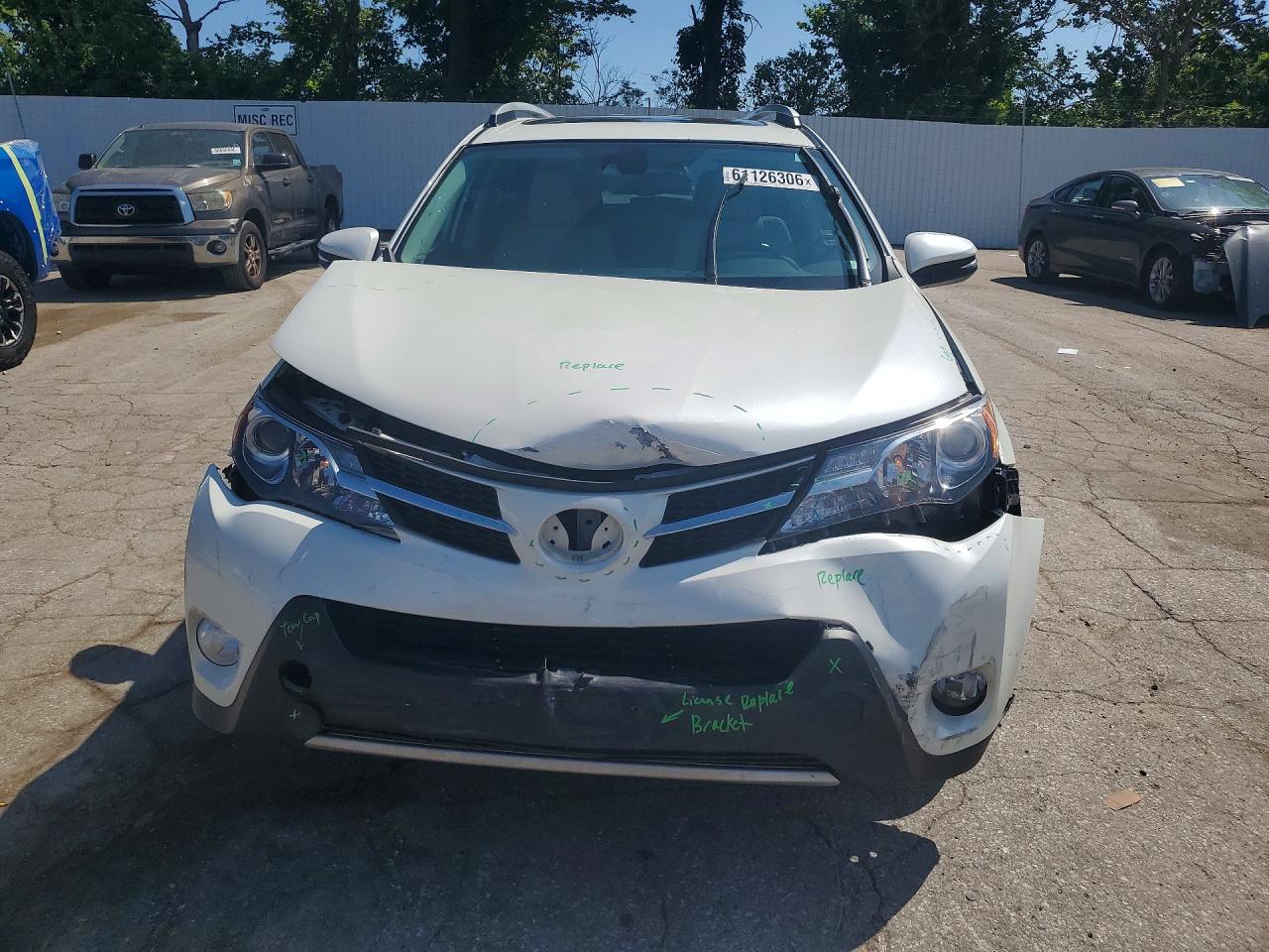 2015 Toyota Rav4 Limited Белый vin: 2T3DFREV8FW317800