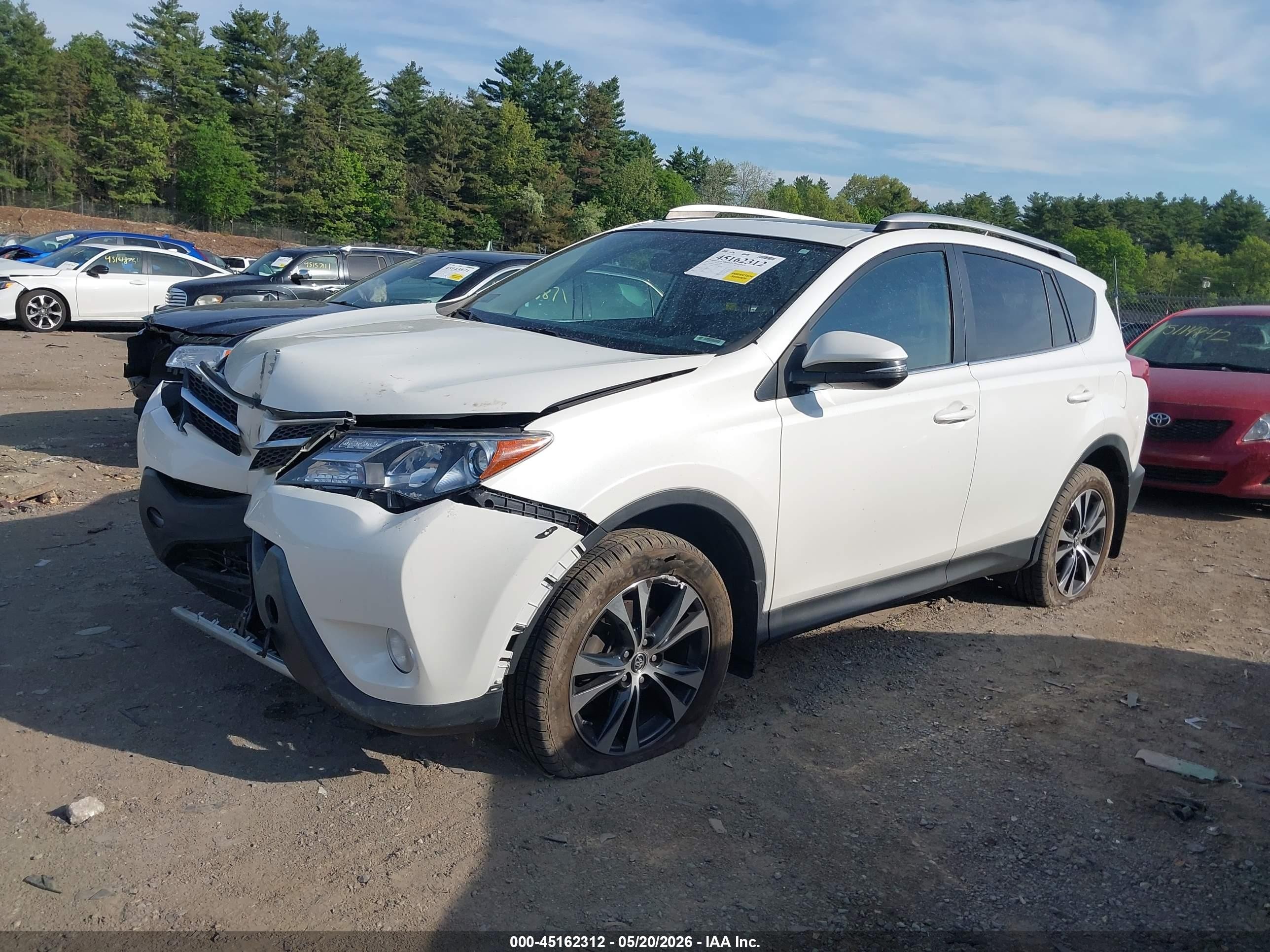 2015 Toyota Rav4 Limited White vin: 2T3DFREV8FW323693