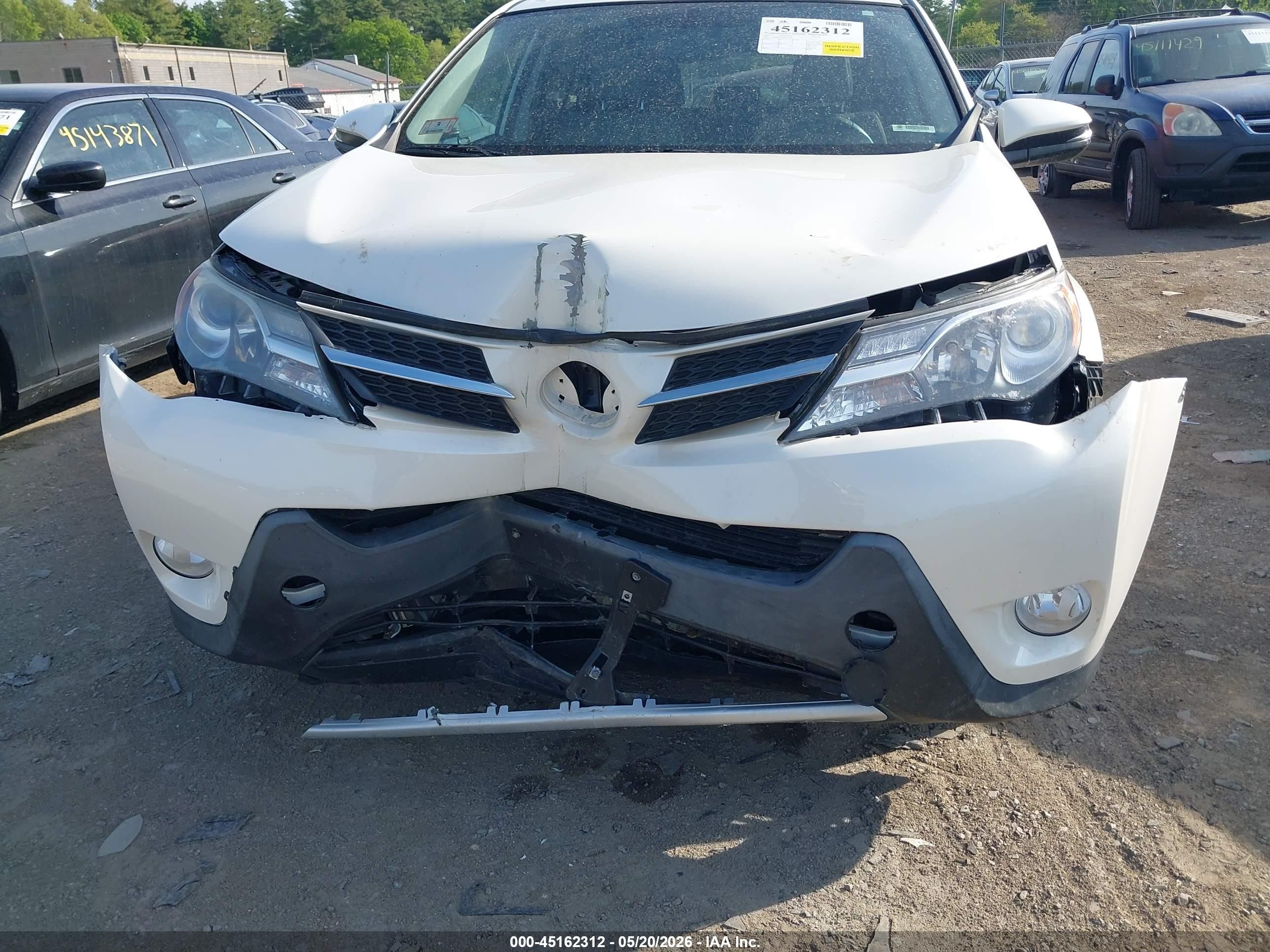 2015 Toyota Rav4 Limited White vin: 2T3DFREV8FW323693