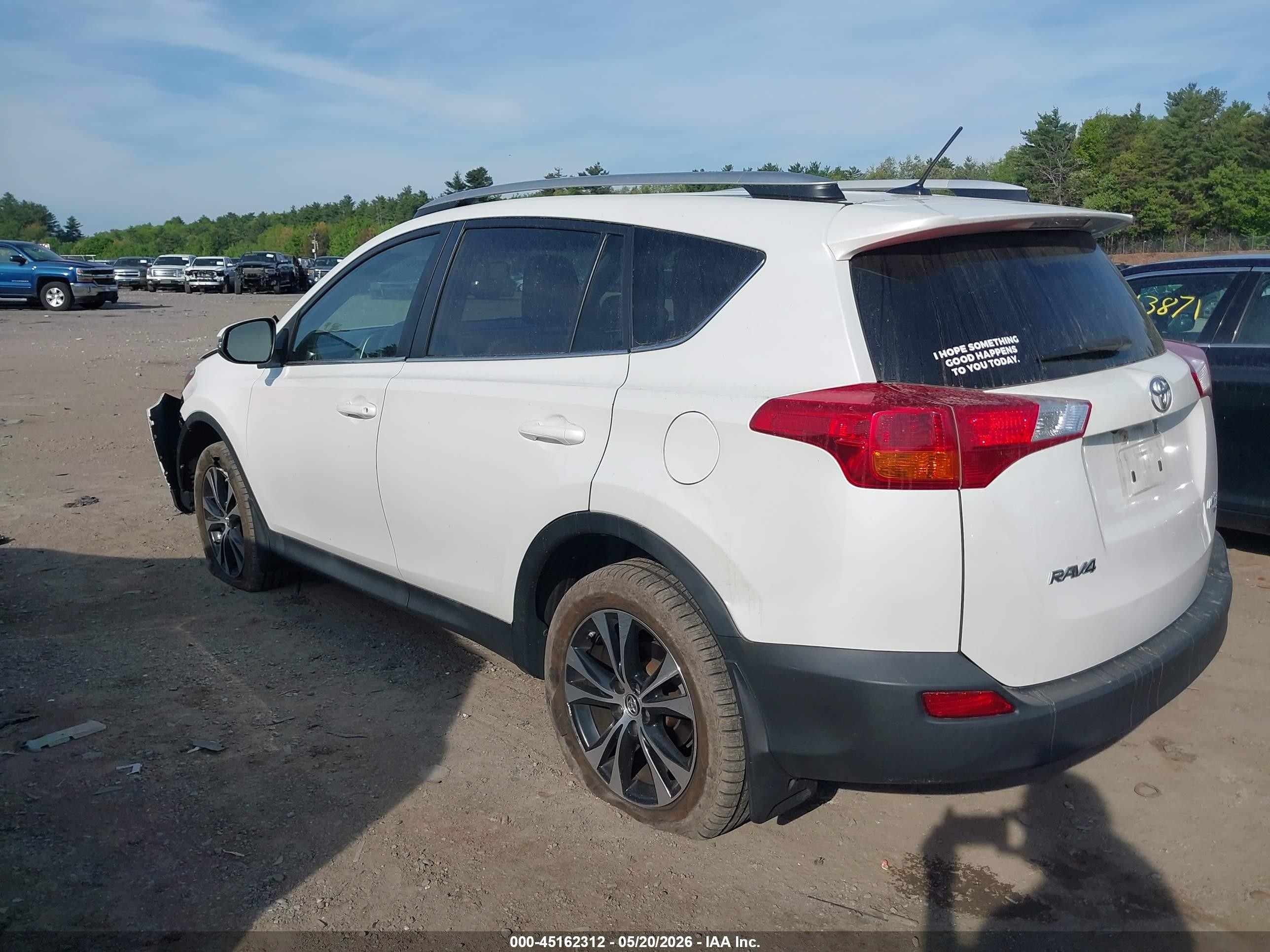 2015 Toyota Rav4 Limited White vin: 2T3DFREV8FW323693