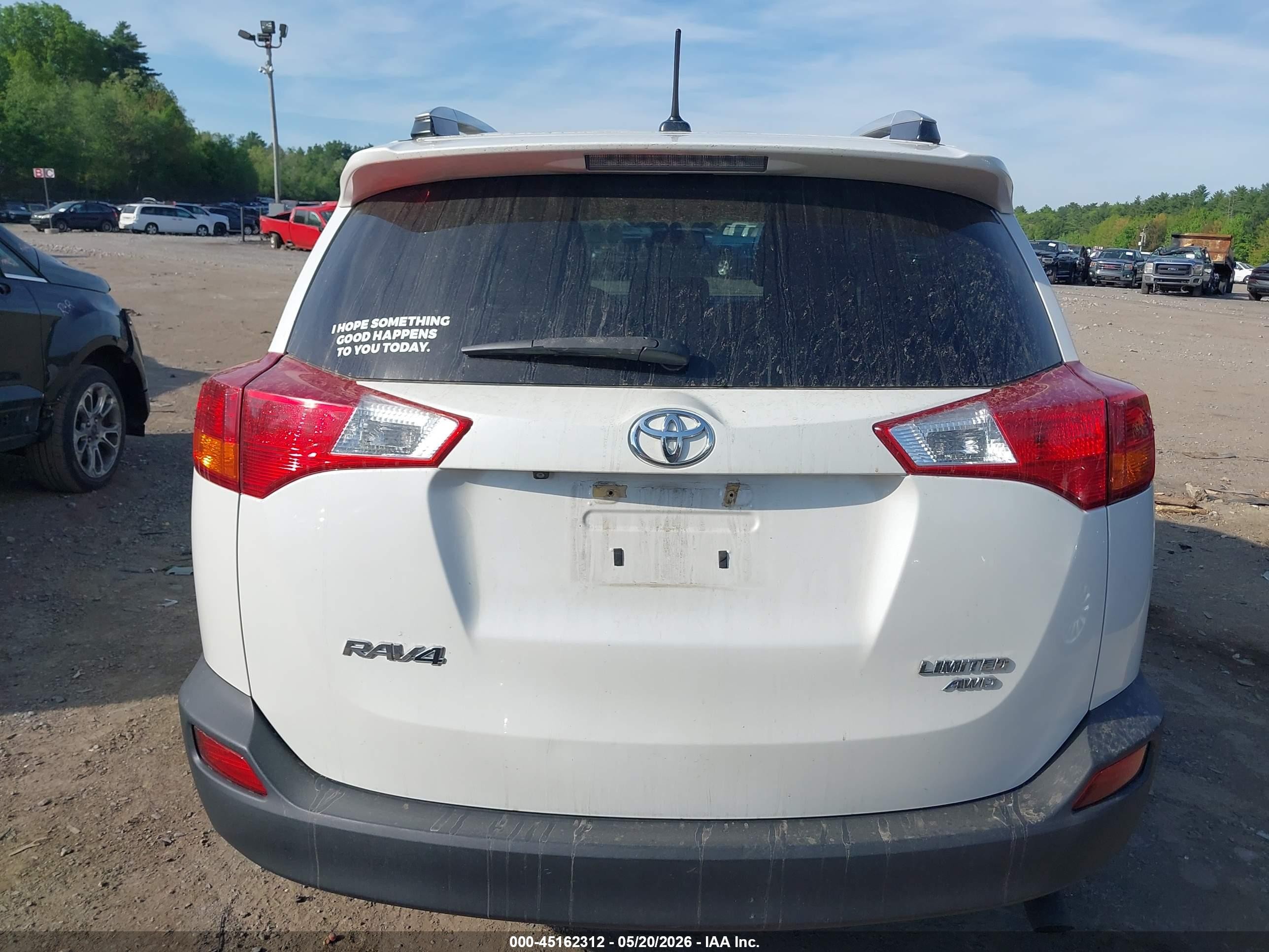 2015 Toyota Rav4 Limited White vin: 2T3DFREV8FW323693