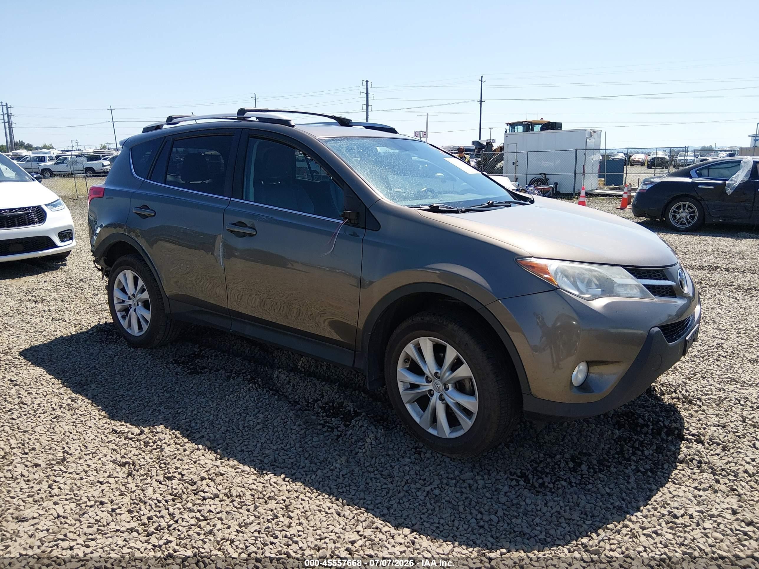 2015 Toyota Rav4 Limited Серый vin: 2T3DFREV8FW328800