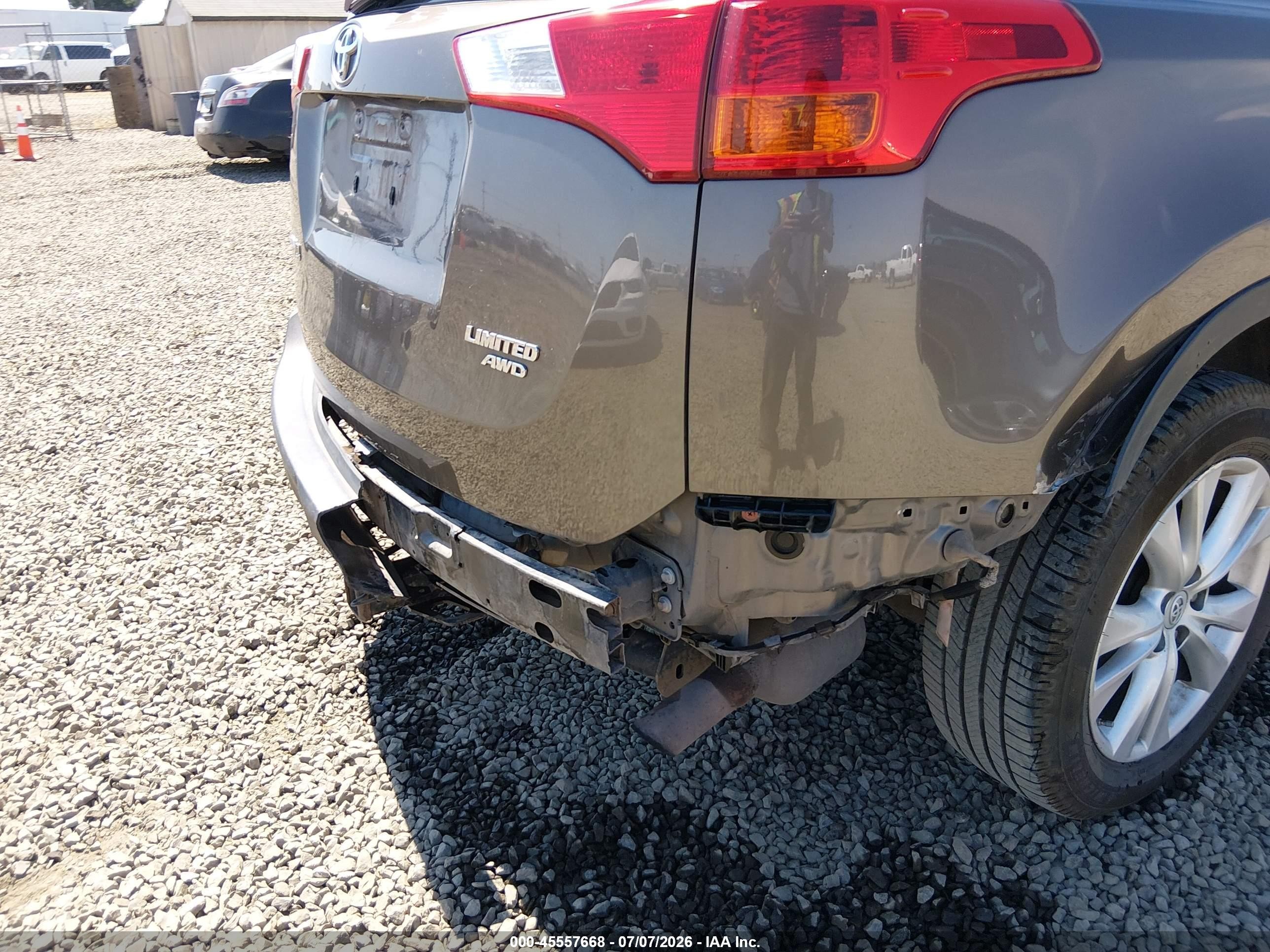 2015 Toyota Rav4 Limited Gray vin: 2T3DFREV8FW328800
