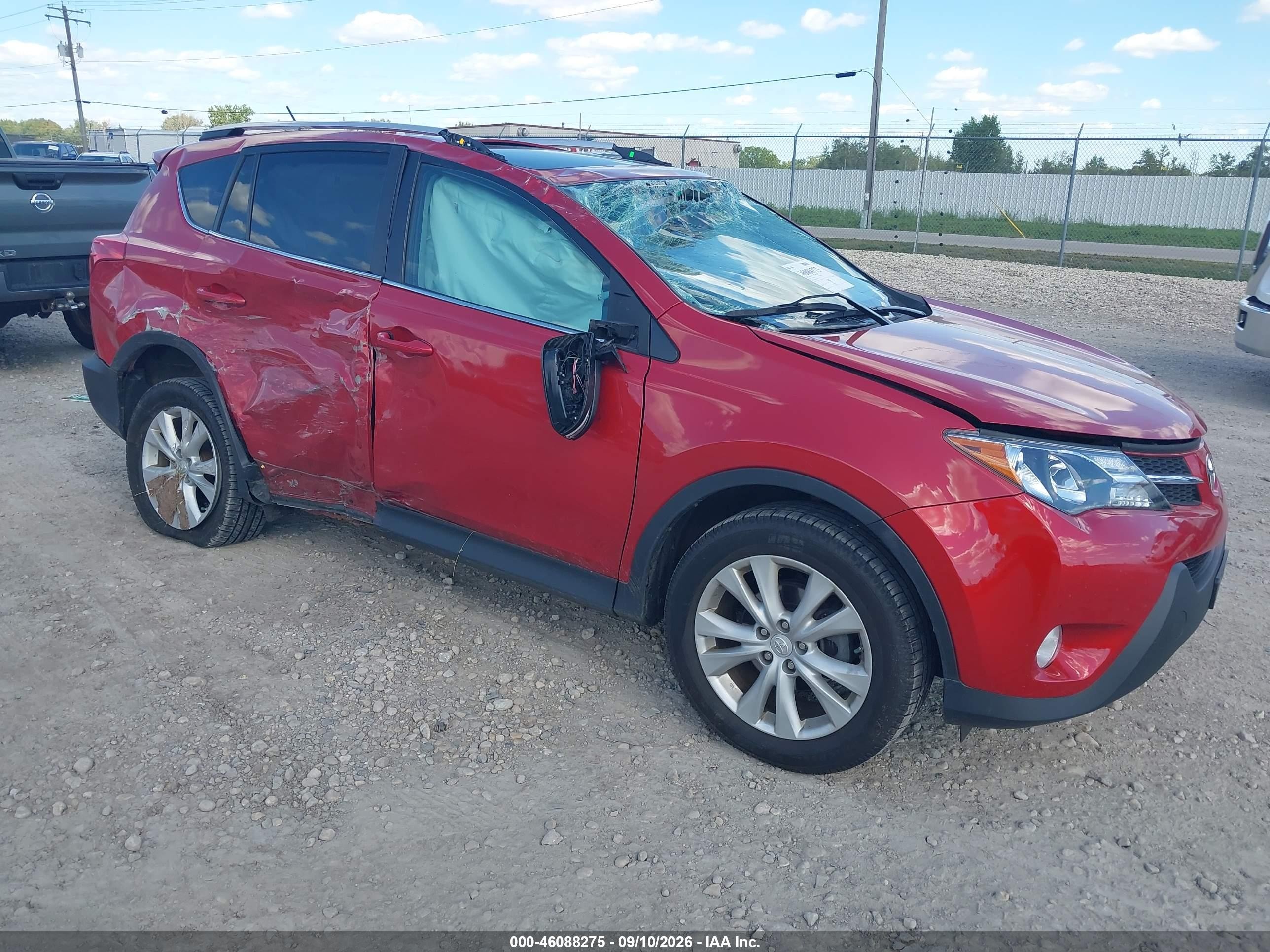 2015 Toyota Rav4 Limited Red vin: 2T3DFREV8FW406167