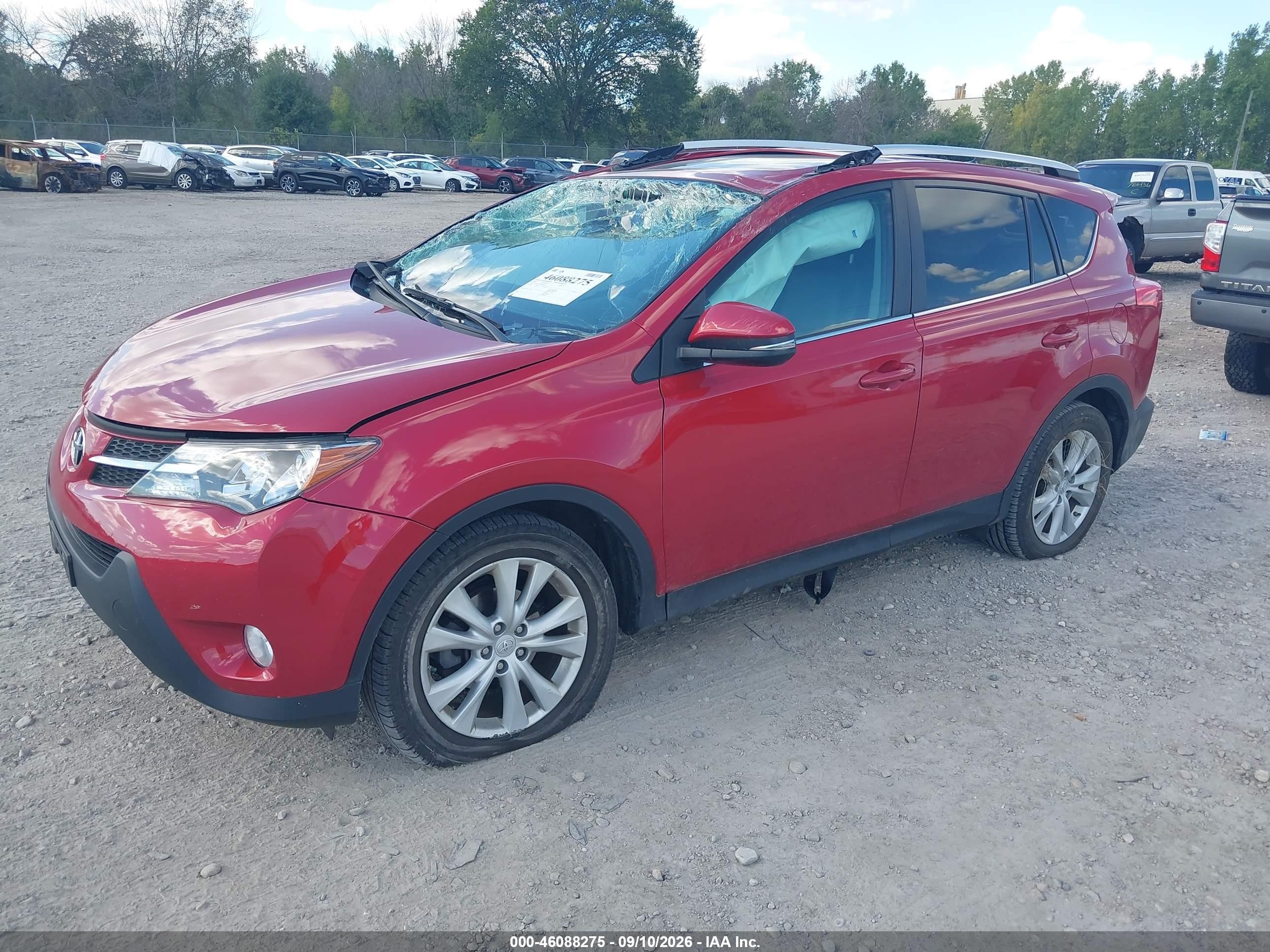 2015 Toyota Rav4 Limited Red vin: 2T3DFREV8FW406167