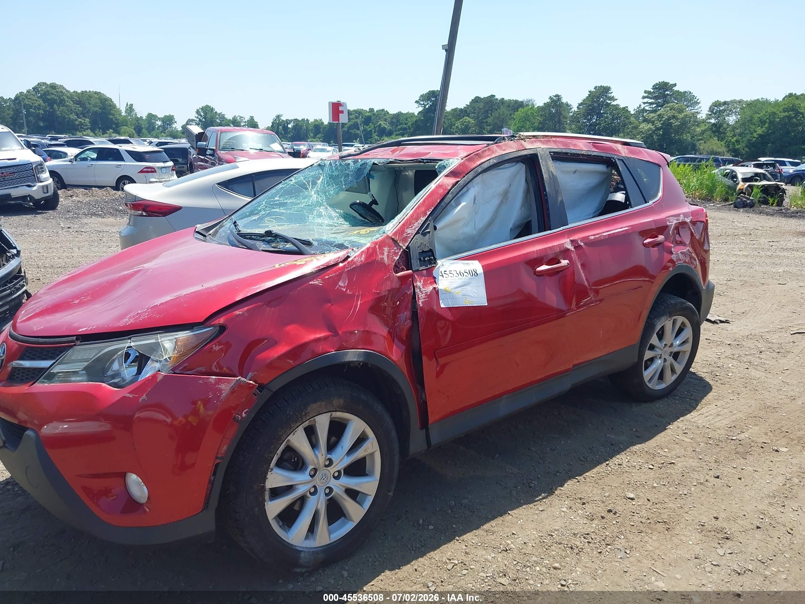 2013 Toyota Rav4 Limited Red vin: 2T3DFREV9DW068923
