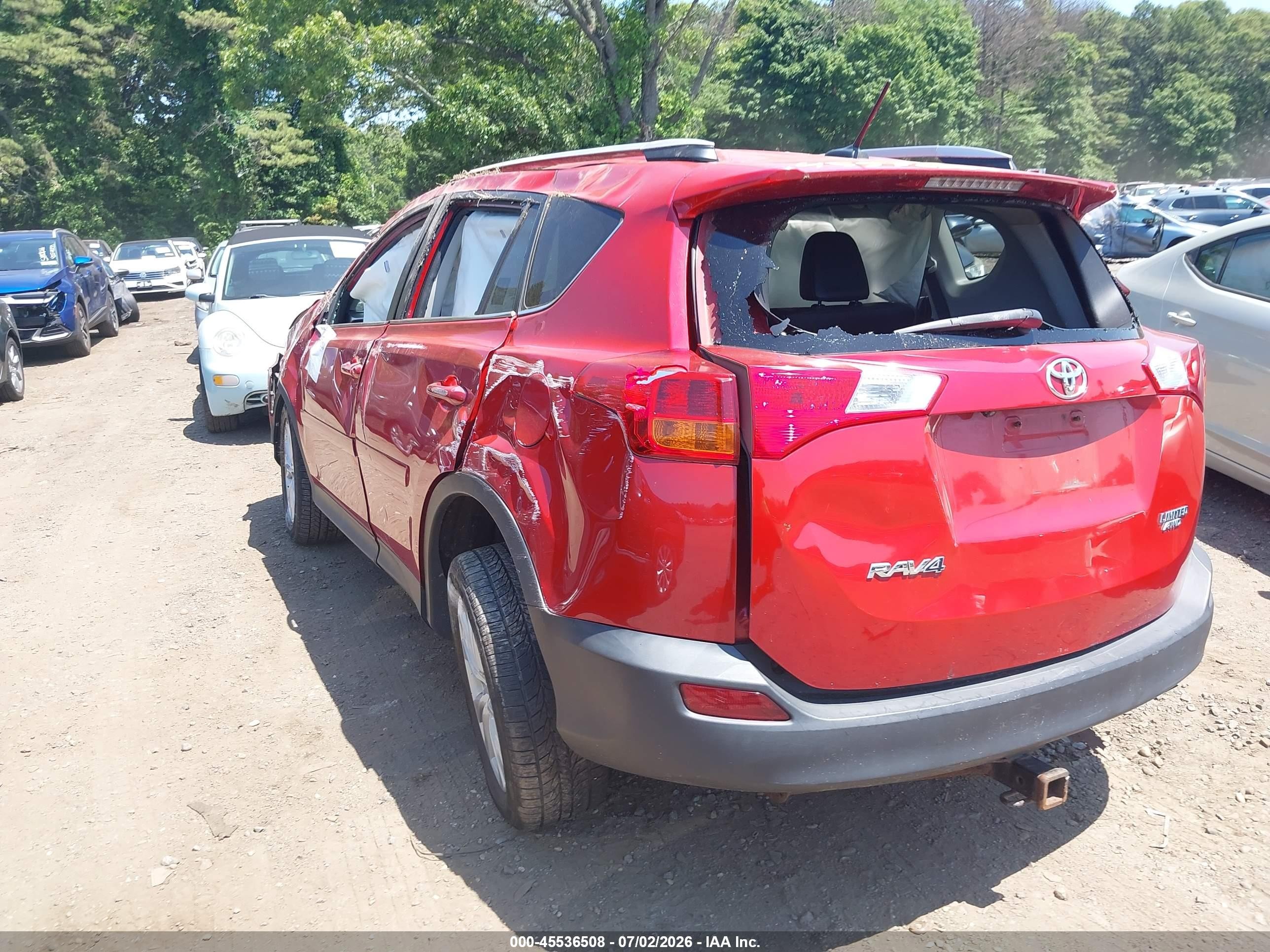 2013 Toyota Rav4 Limited Red vin: 2T3DFREV9DW068923