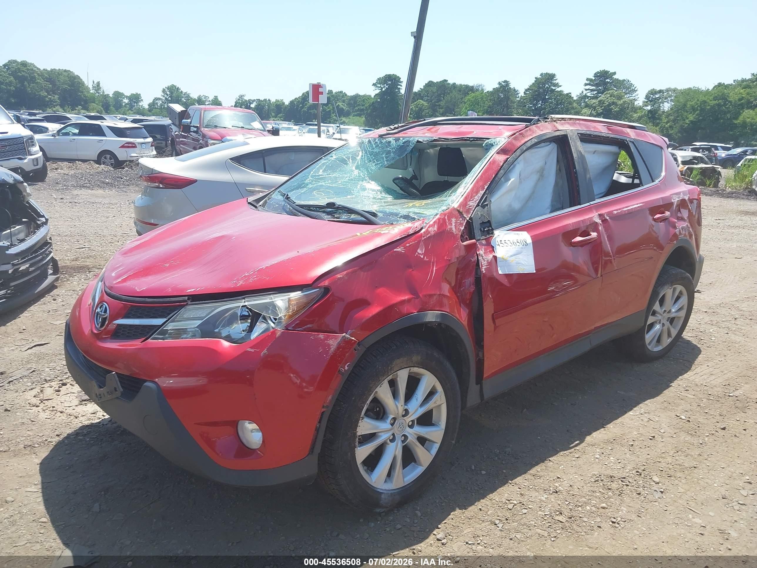 2013 Toyota Rav4 Limited Red vin: 2T3DFREV9DW068923