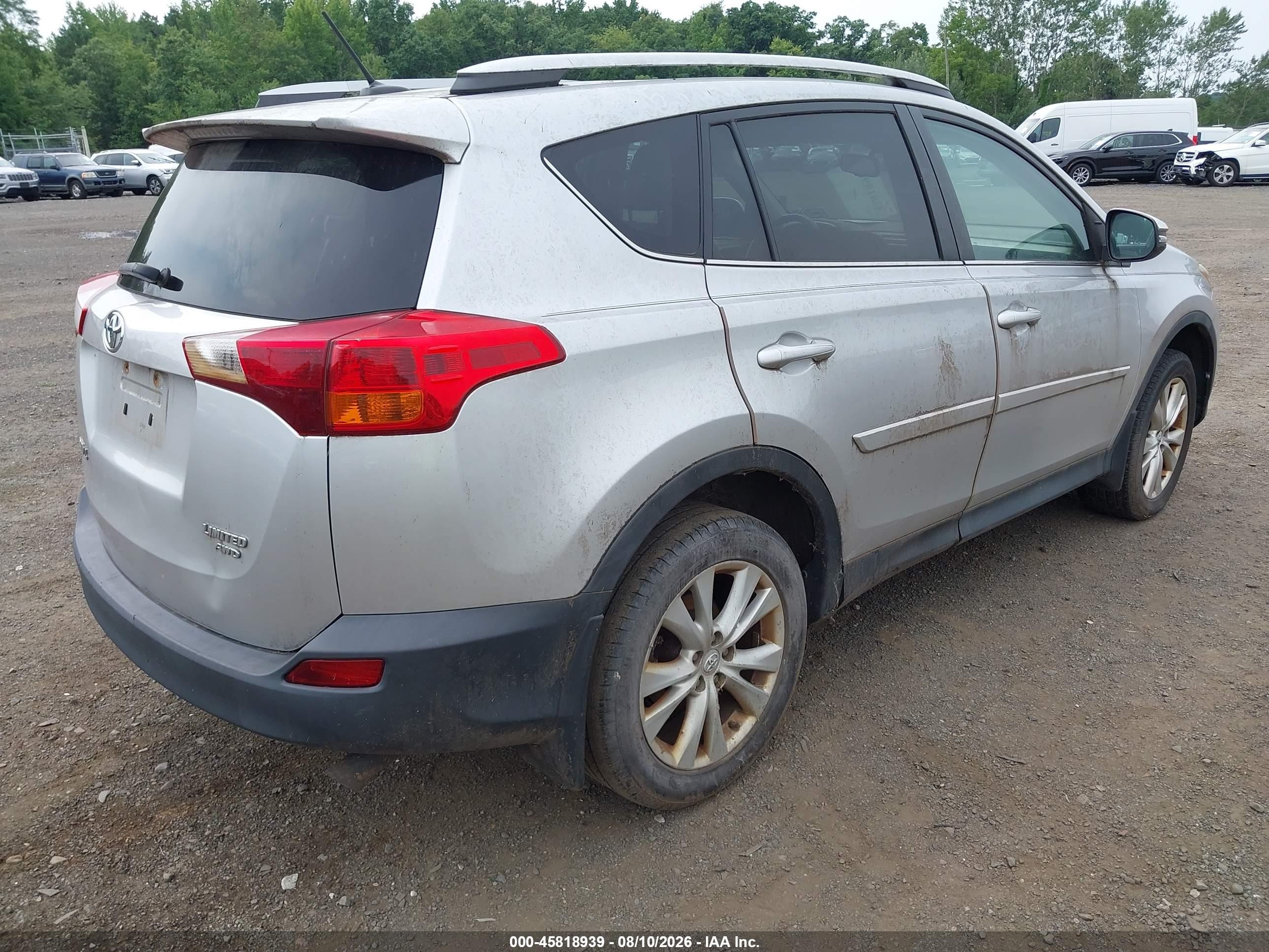 2013 Toyota Rav4 Limited Silver vin: 2T3DFREV9DW113875