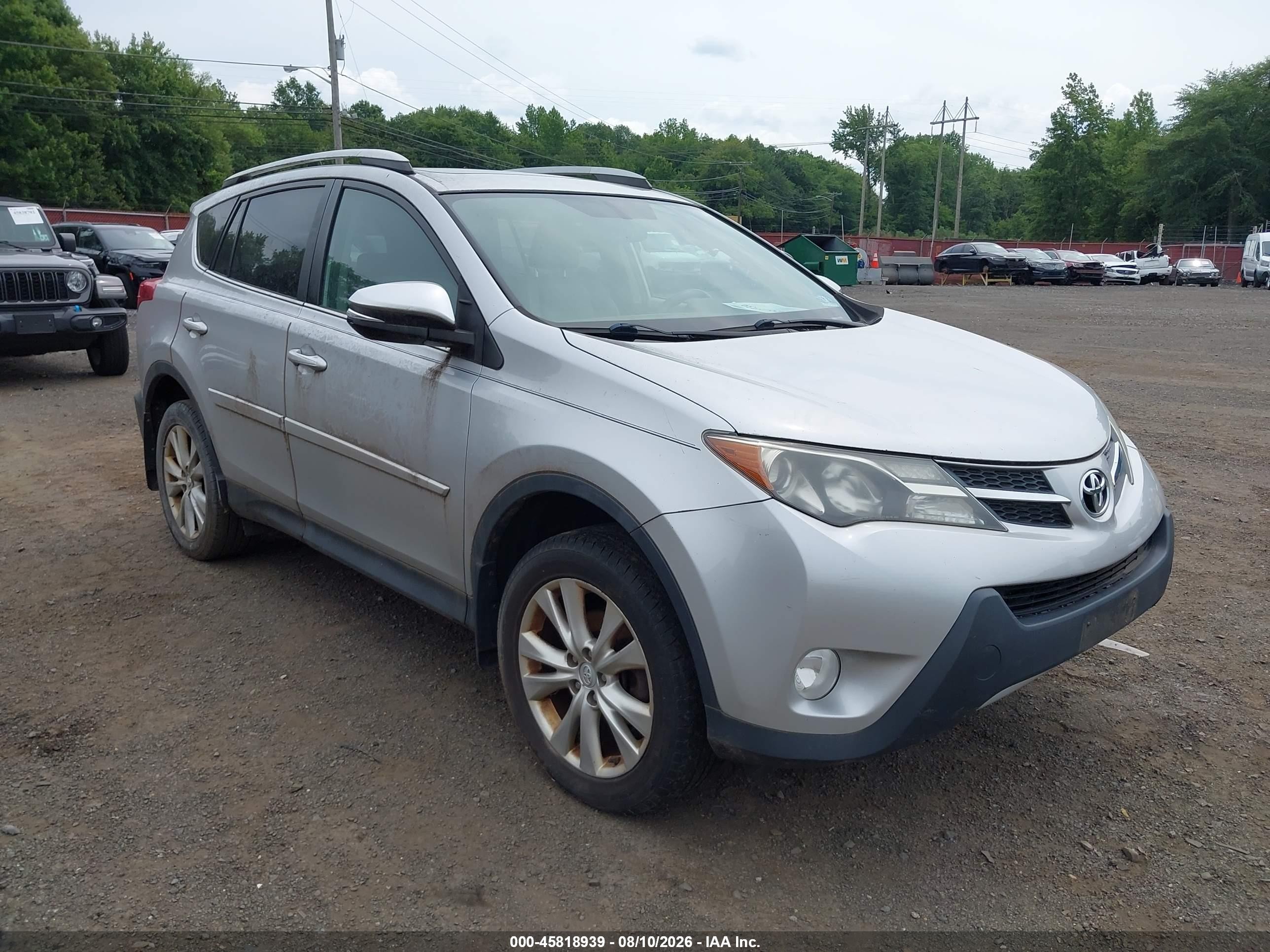 2013 Toyota Rav4 Limited Silver vin: 2T3DFREV9DW113875