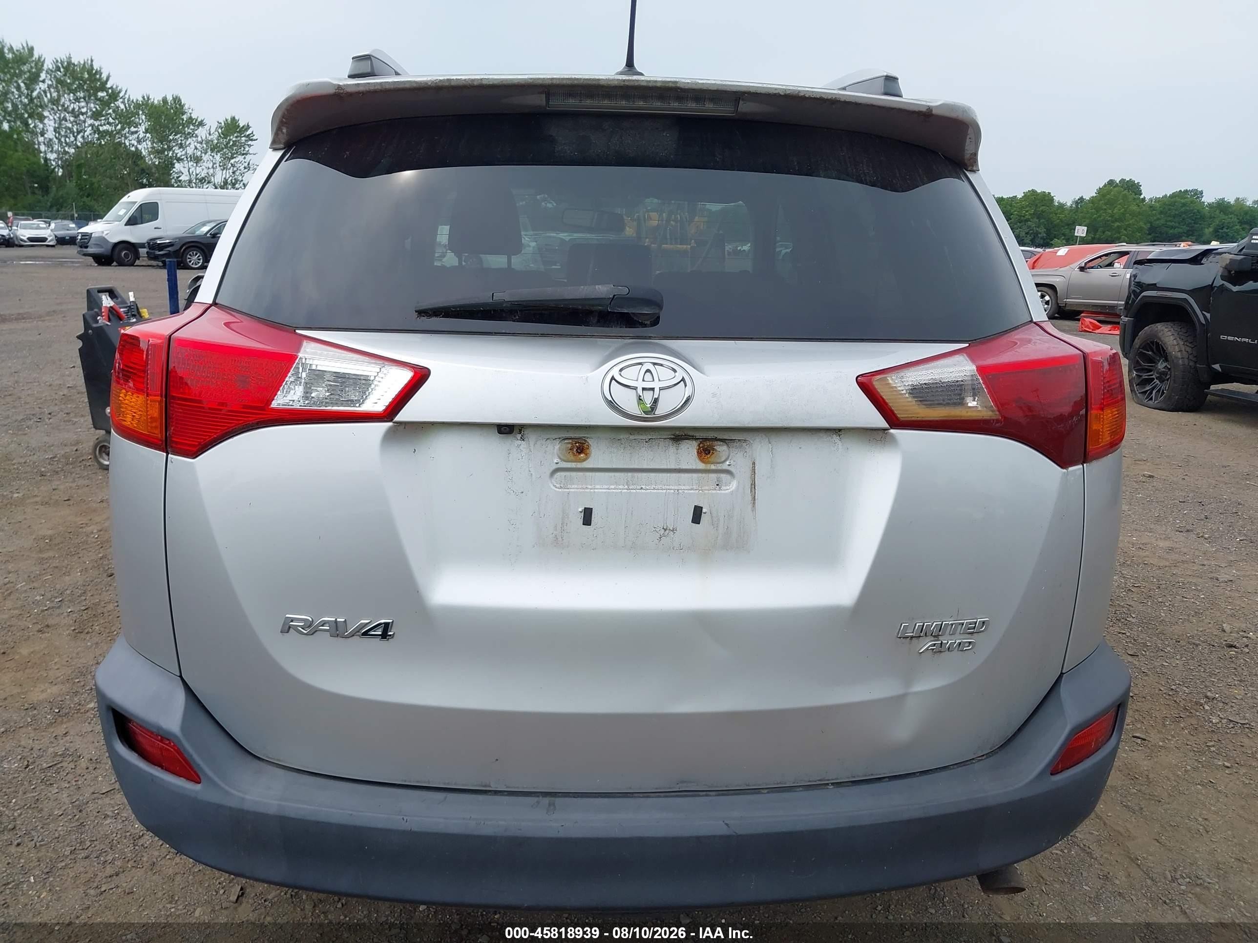 2013 Toyota Rav4 Limited Silver vin: 2T3DFREV9DW113875
