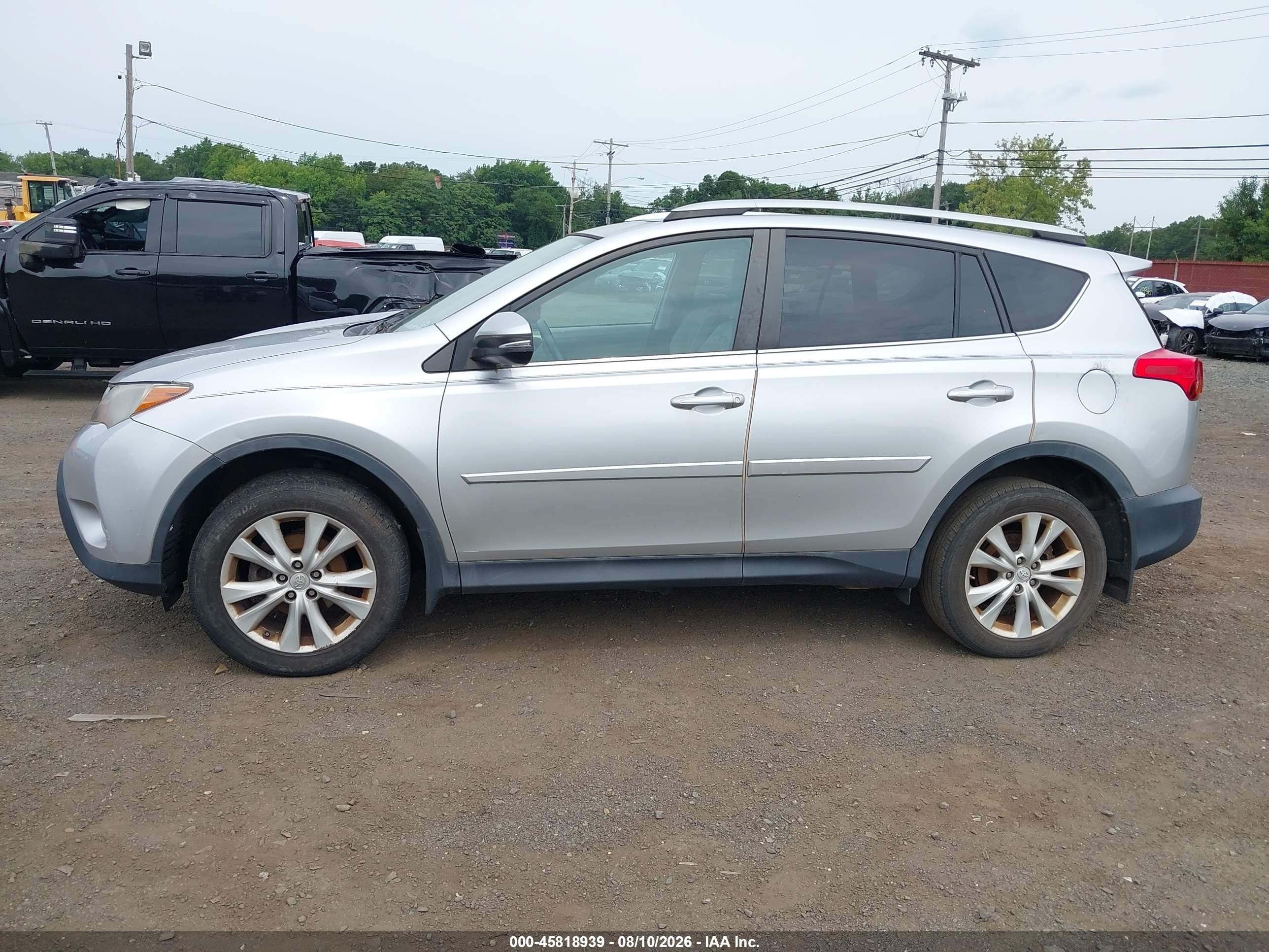 2013 Toyota Rav4 Limited Silver vin: 2T3DFREV9DW113875